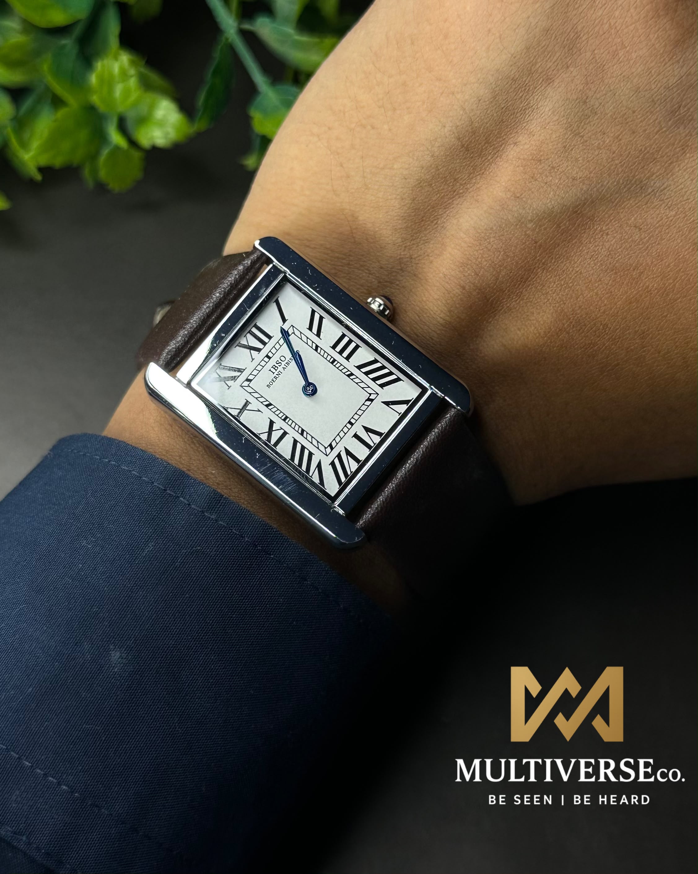 IBSO TANK ROMAN DIAL LEATHER WATCH_img_4