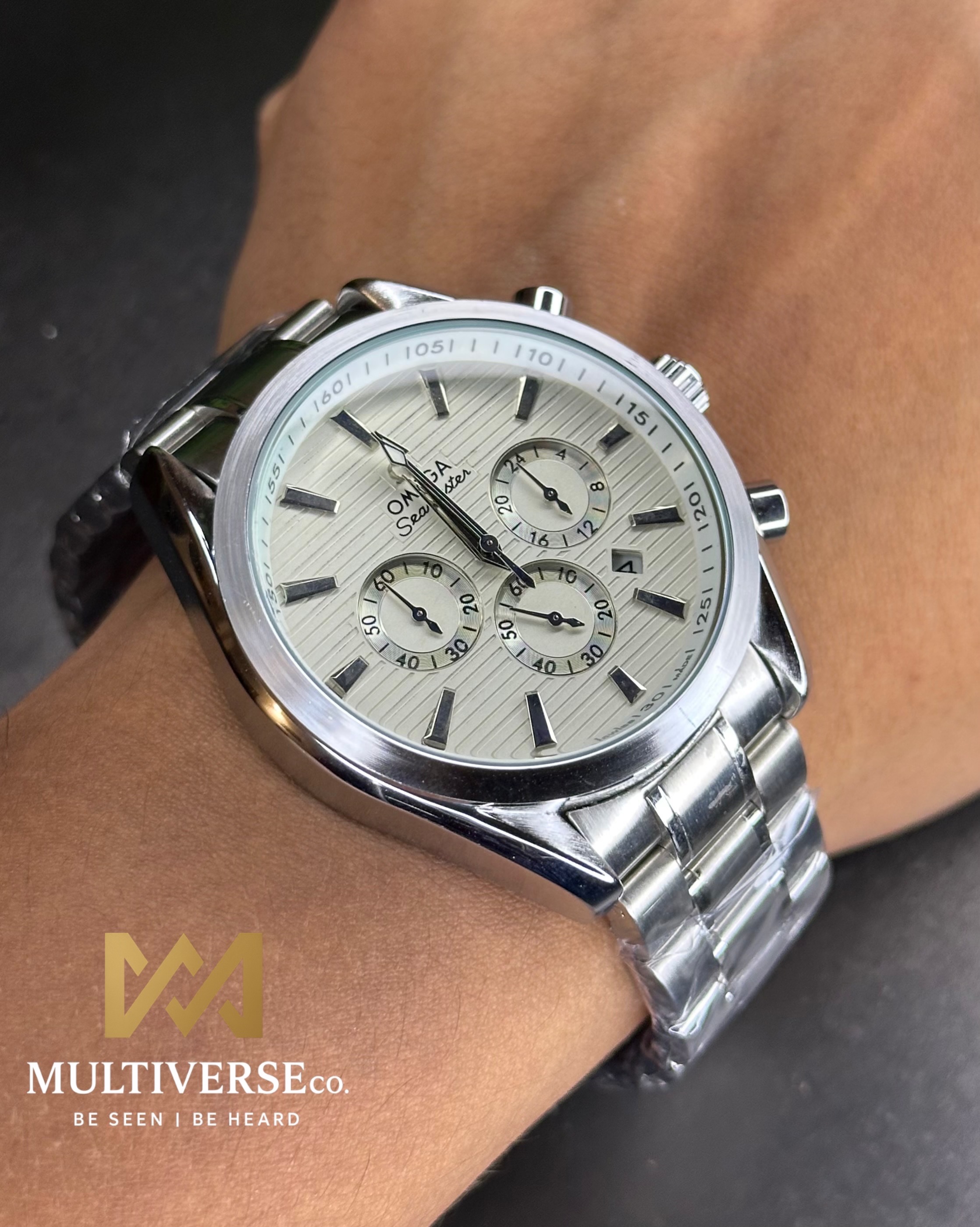 OMEGA SEAMASTER AQUA TERRA CHRONOGRAPH WHITE DIAL (AA)_img_6