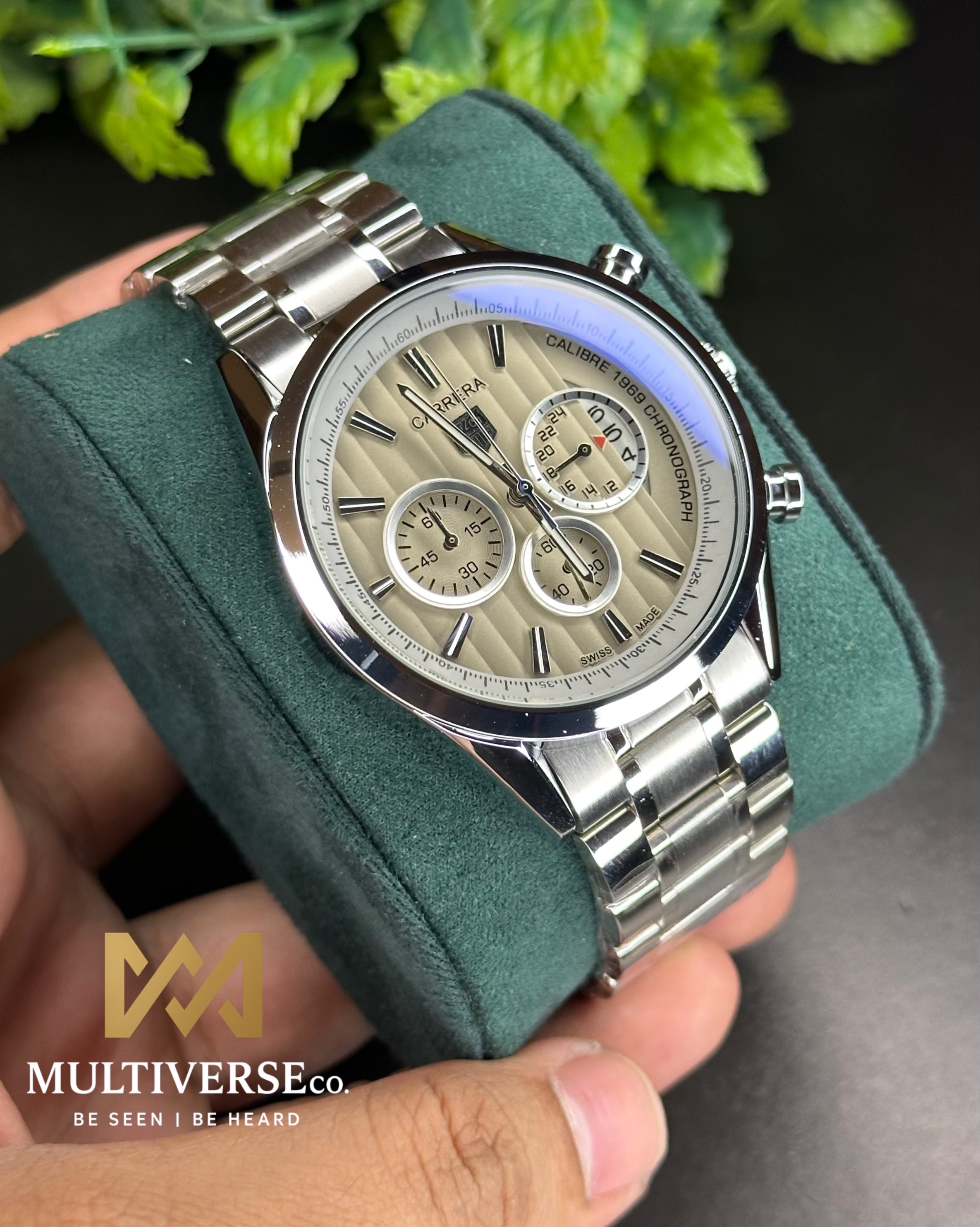 TAG HEUER CARRERA CALIBRE 1969 GREY DIAL CHRONOGRAPH (AA)_img_4