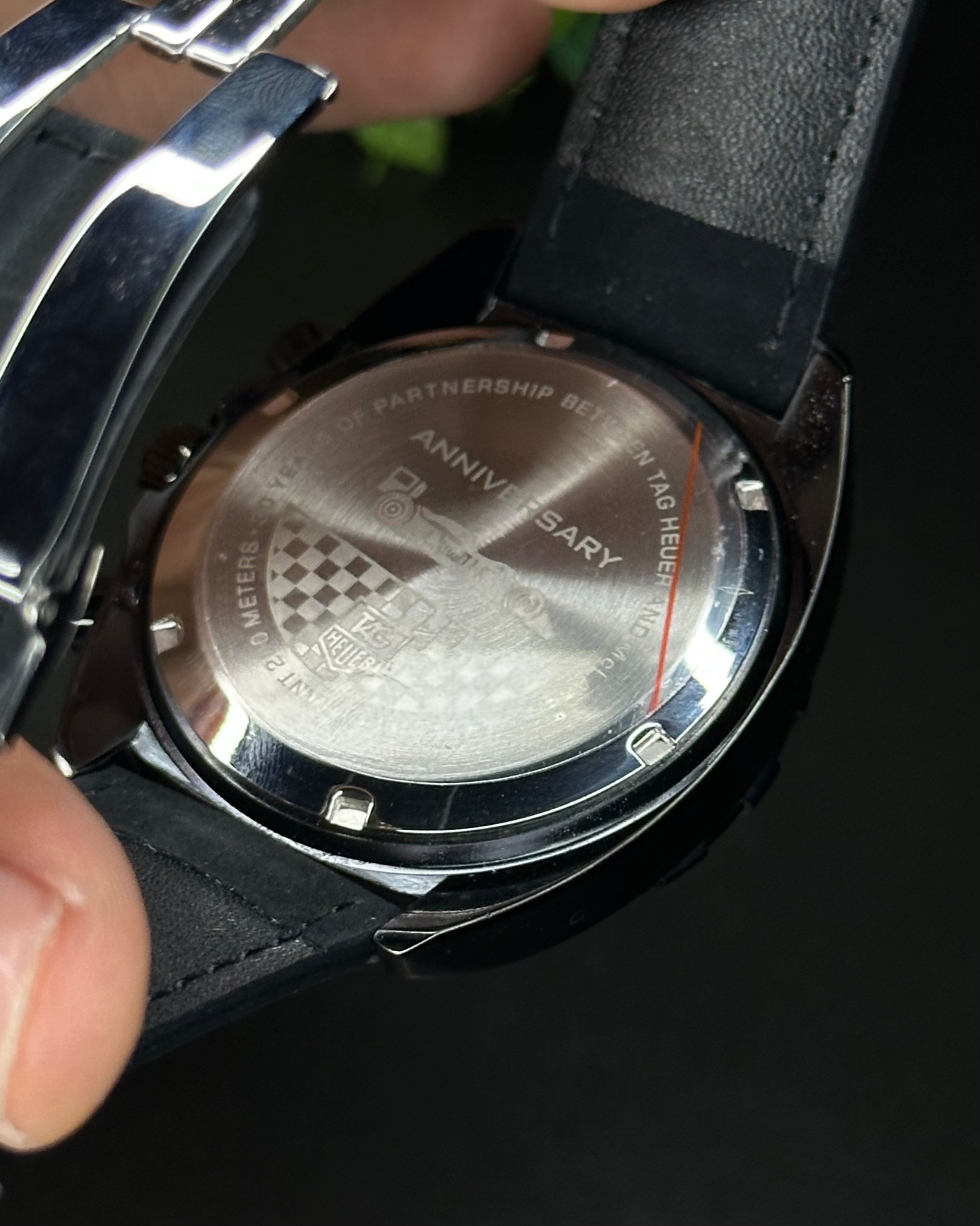 TAG HEUER FORMULA 1 CHRONOGRAPH GULF EDITION BLACK BELT SILVER CASE (AA)_img_2