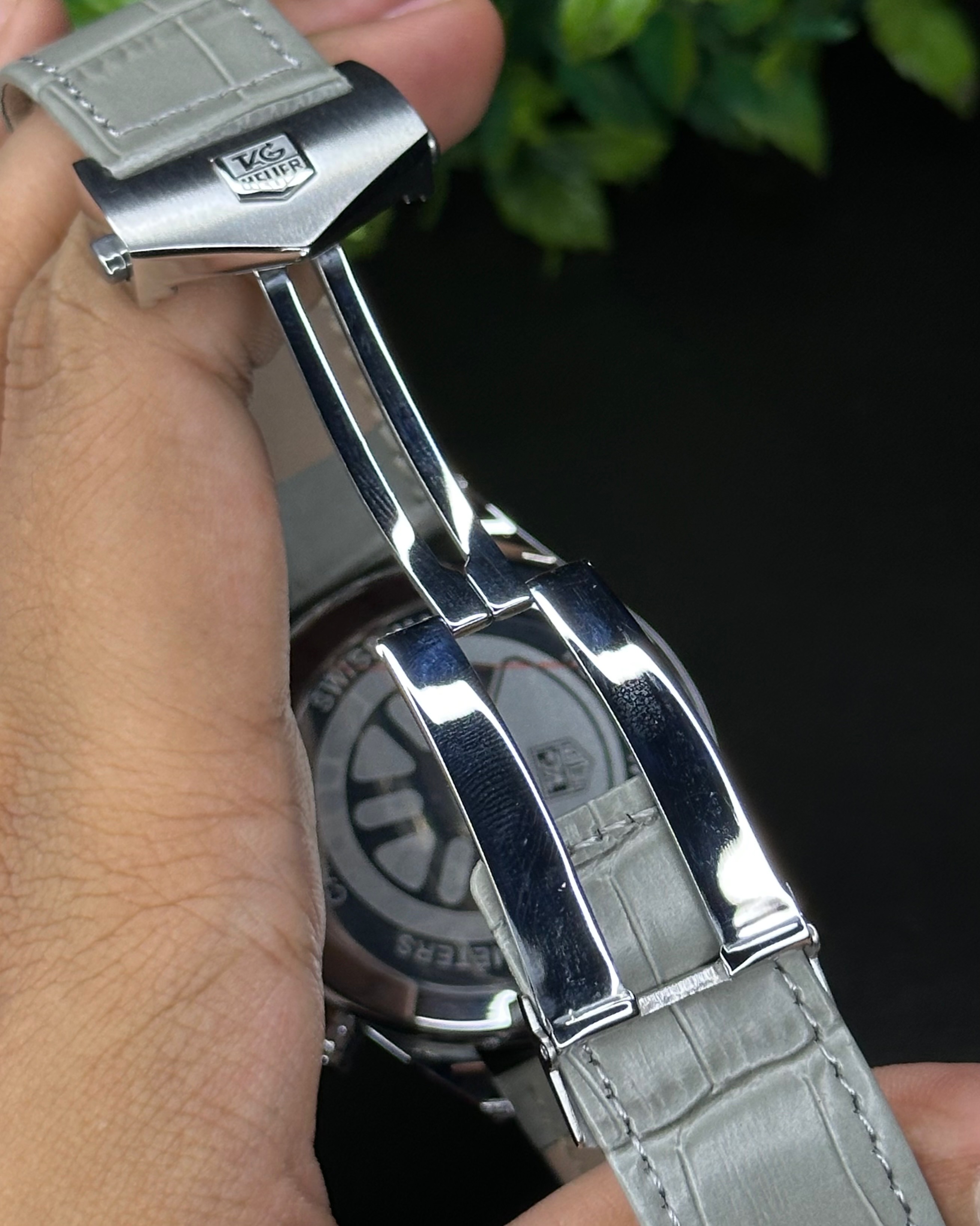 TAG HEUER CARRERA CHRONOGRAPH SILVER CASE GREY BELT GREY DIAL (AA)_img_3