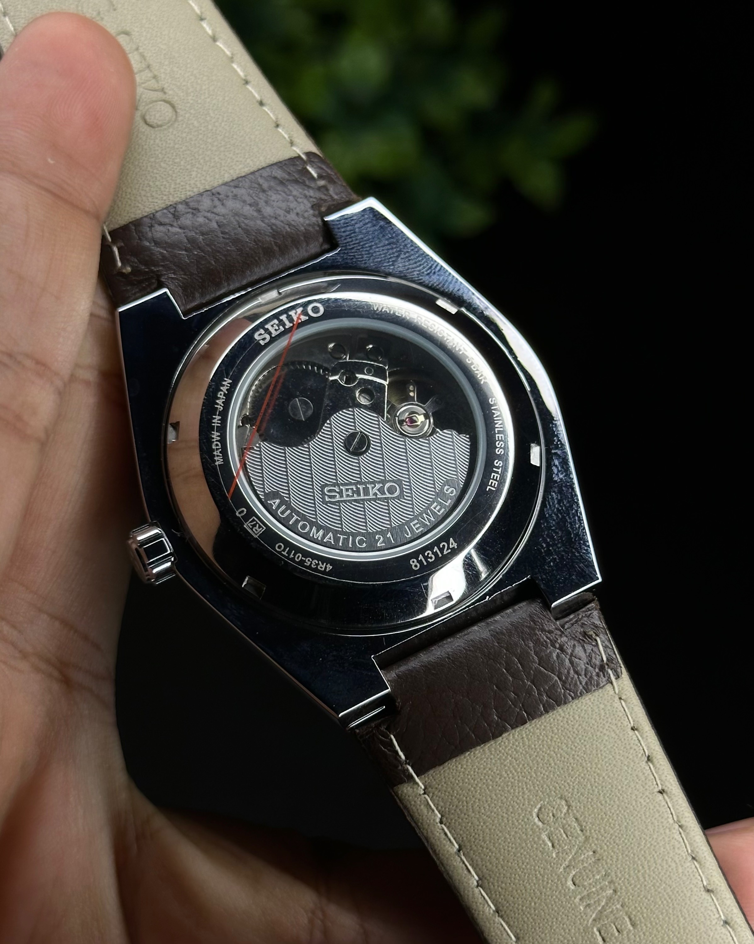 KING SEIKO HERITAGE AUTOMATIC BROWN DIAL BROWN BELT (SEMI AAA)_img_2