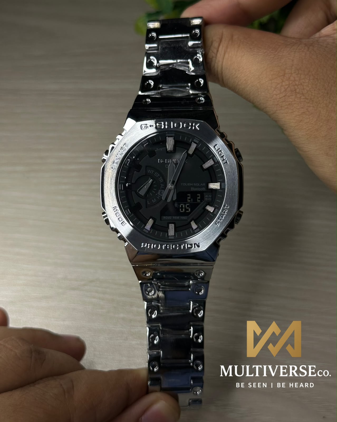 GSHOCK GM2100 | CHAIN SERIES |SILVER CHAIN BLACK DIAL (SEMI AAA)_img_2