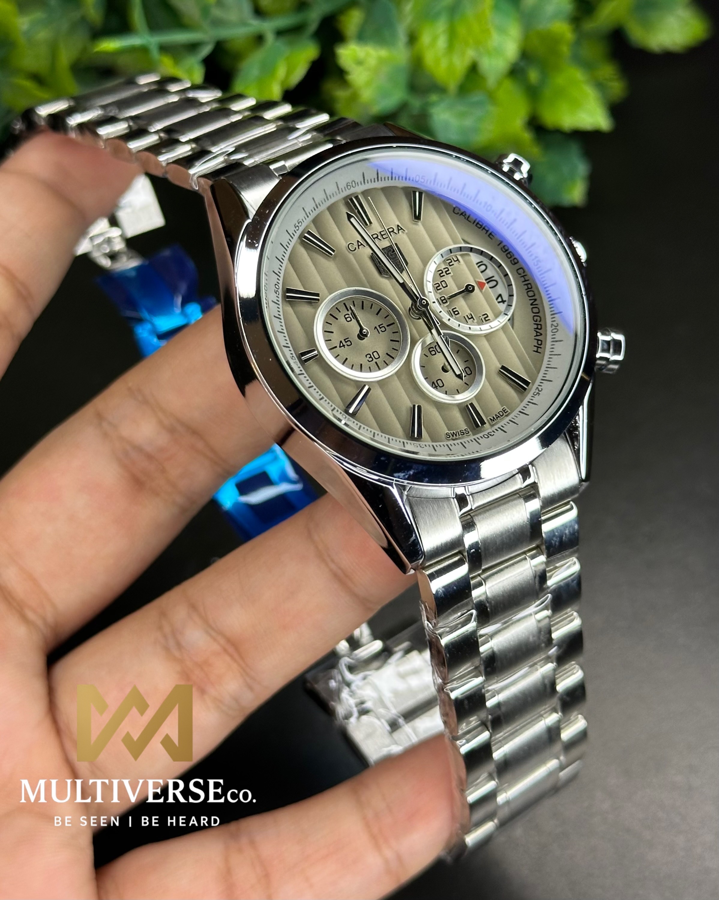 TAG HEUER CARRERA CALIBRE 1969 GREY DIAL CHRONOGRAPH (AA)_img_0