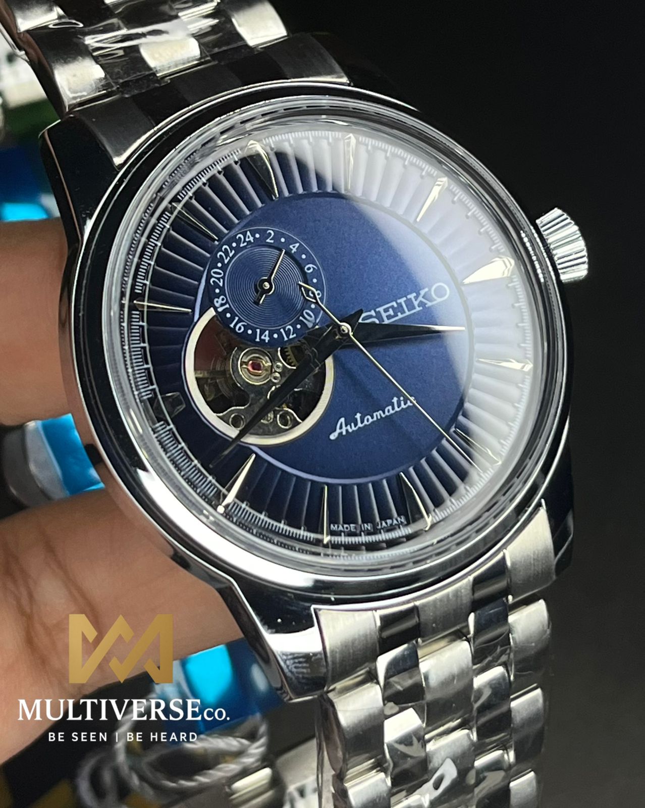 SEIKO PRESAGE OPEN HEART BLUE AUTOMATIC (SEMI AAA)_img_1