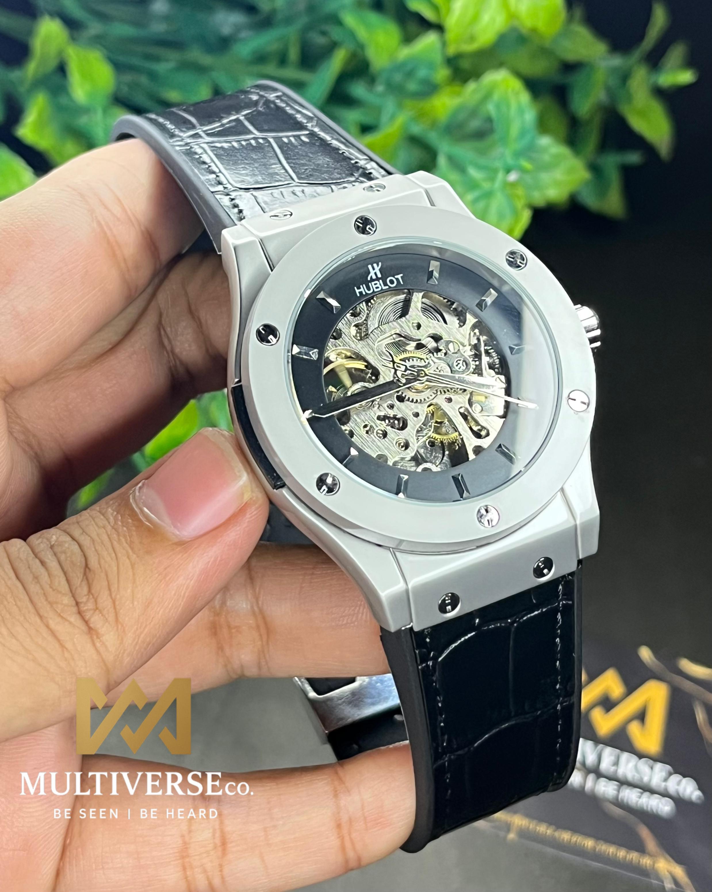 HUBLOT AUTO BELT BLACK LEATHER TEXTURE (AA)_img_1