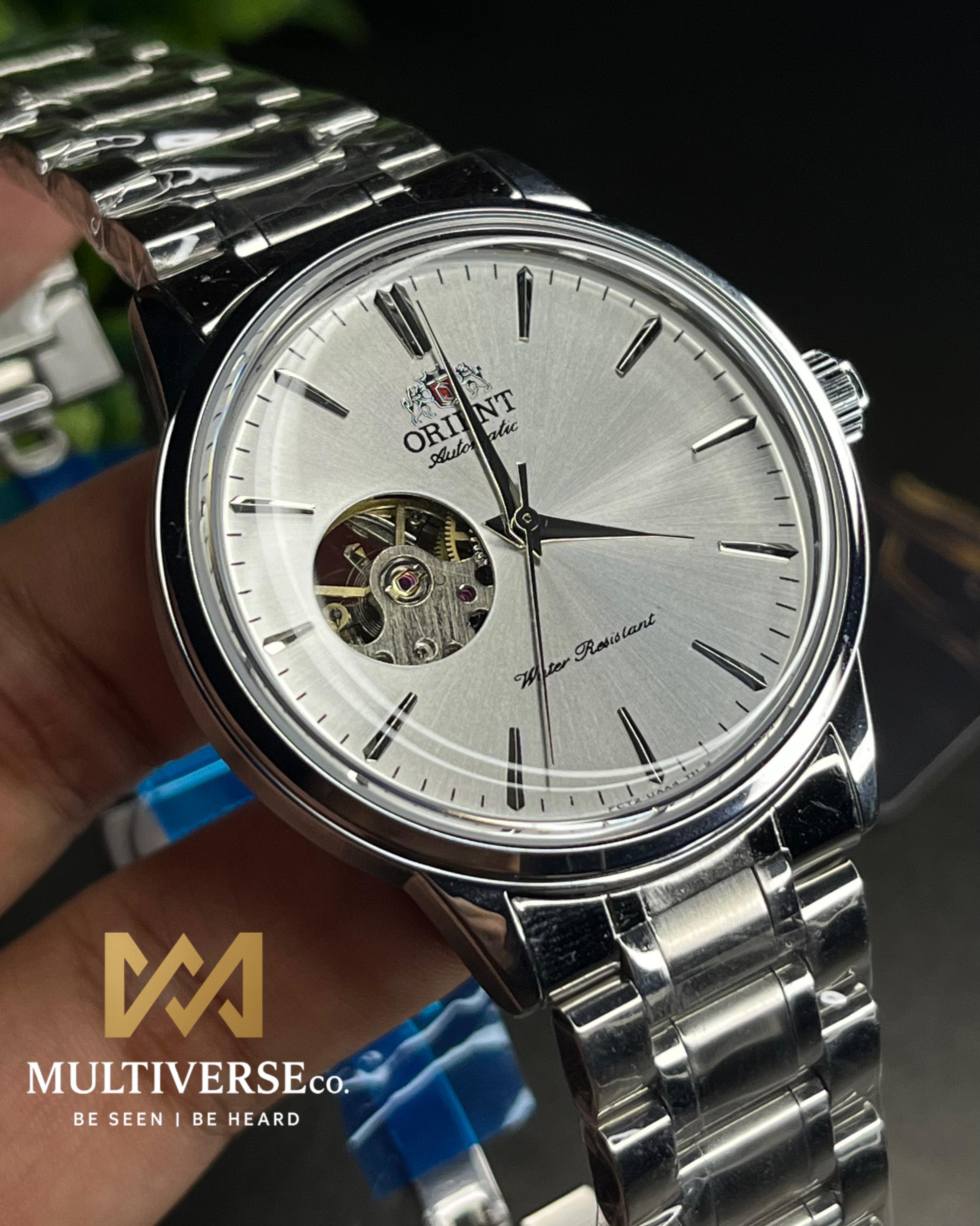 ORIENT BAMBINO OPEN HEART WHITE AUTOMATIC STEEL BRACELET (SEMI AAA)_img_1
