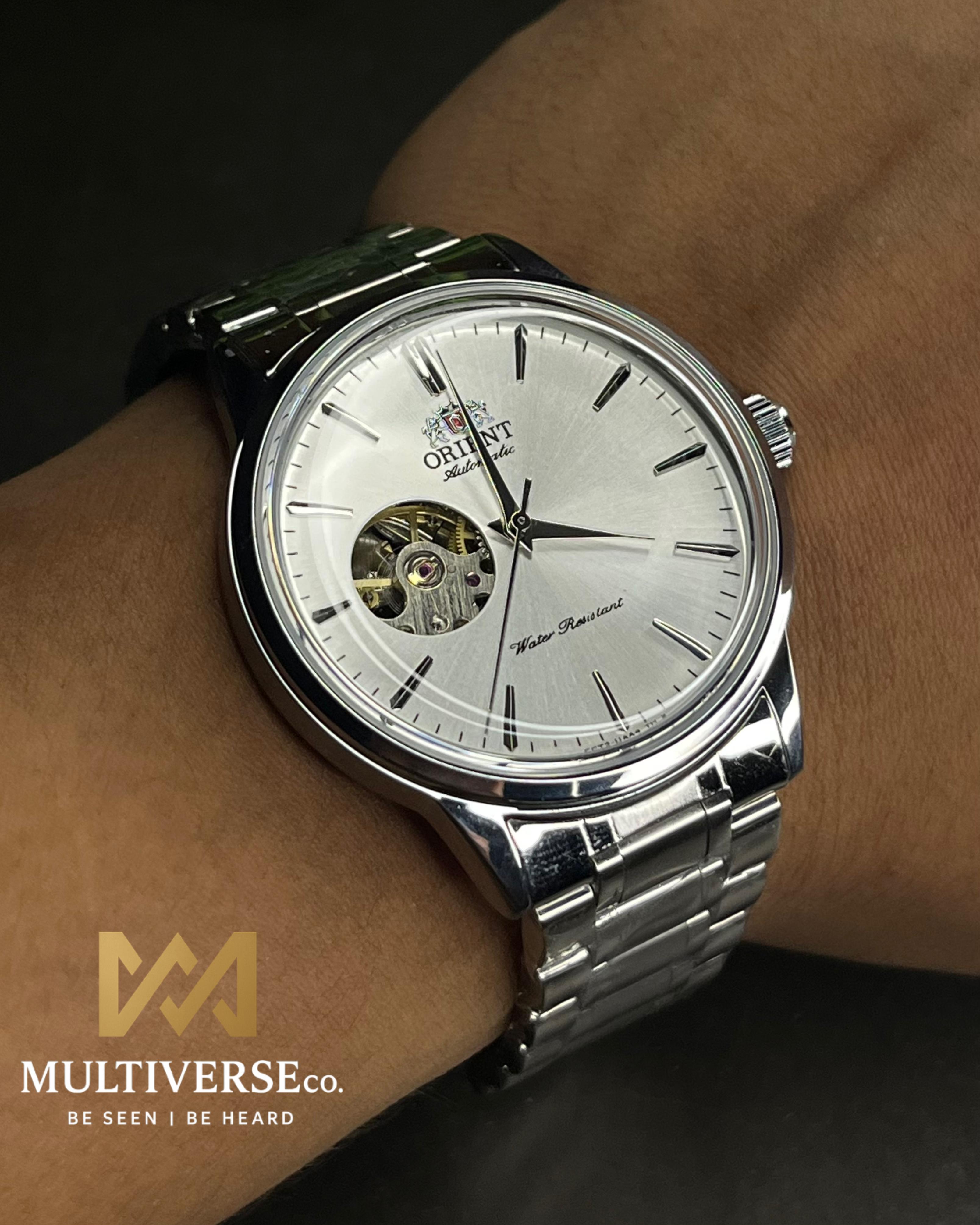 ORIENT BAMBINO OPEN HEART WHITE AUTOMATIC STEEL BRACELET (SEMI AAA)_img_2