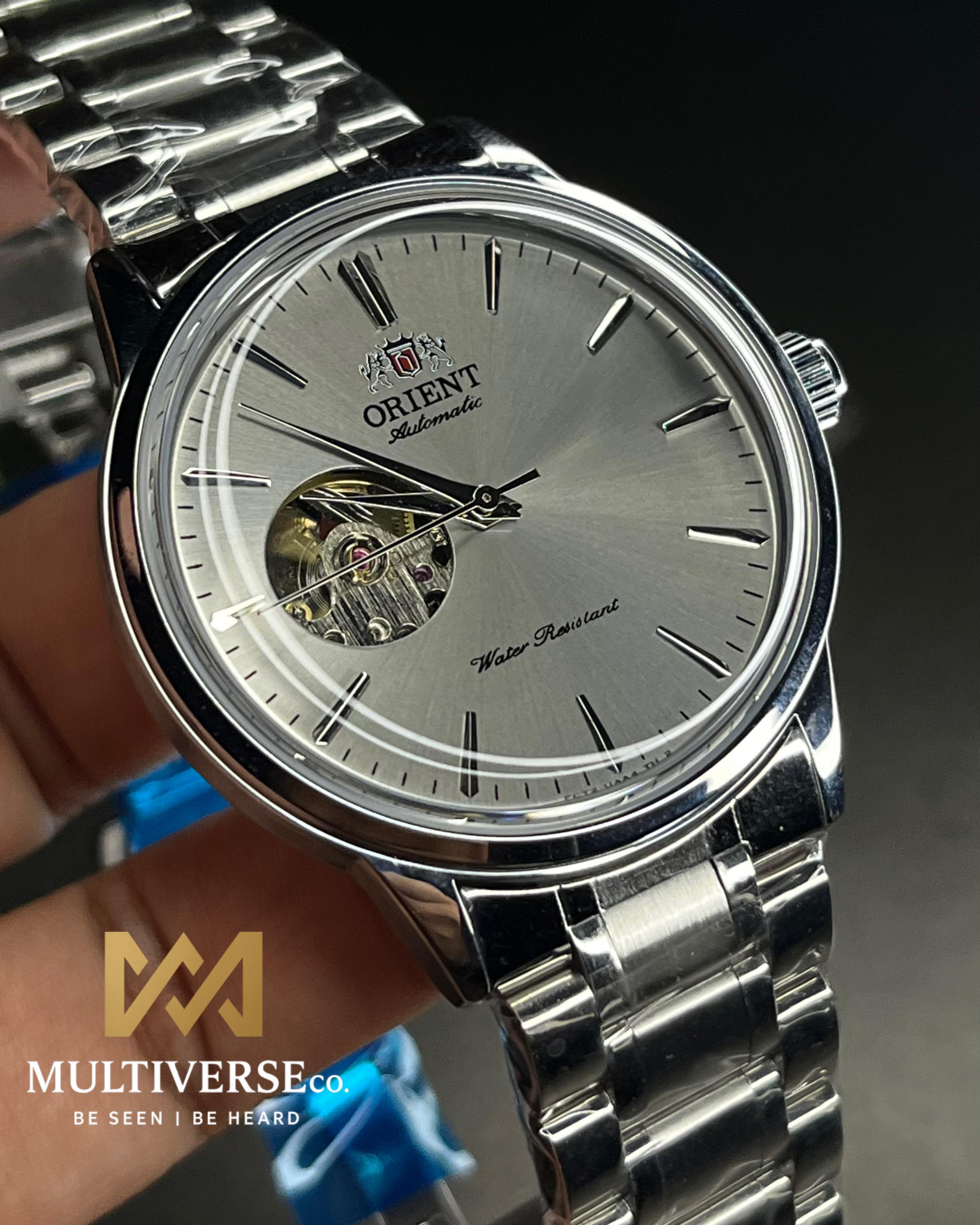ORIENT BAMBINO OPEN HEART GREY AUTOMATIC STEEL BRACELET (SEMI AAA)_img_1