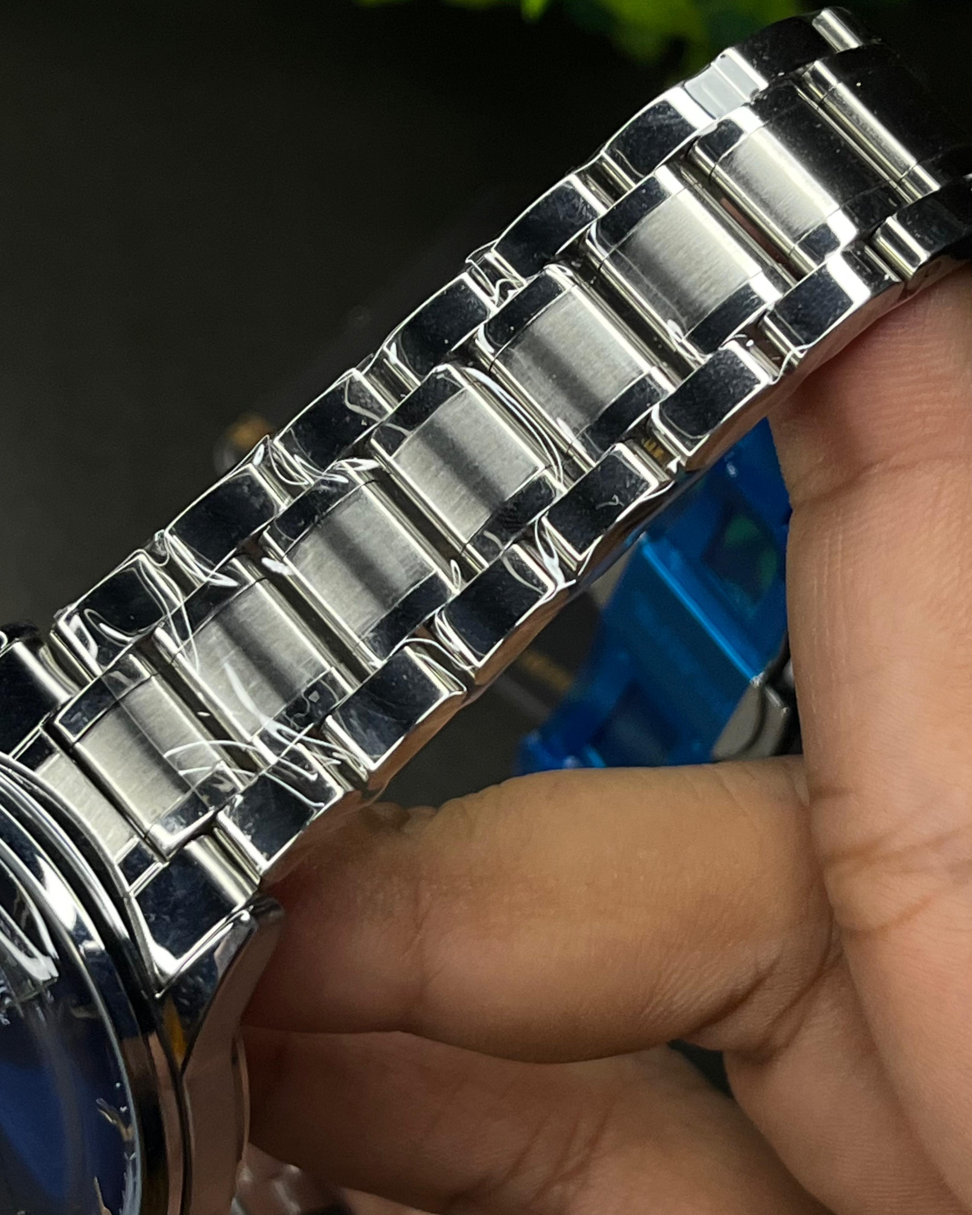 ORIENT BAMBINO OPEN HEART BLUE AUTOMATIC STEEL BRACELET (SEMI AAA)_img_4