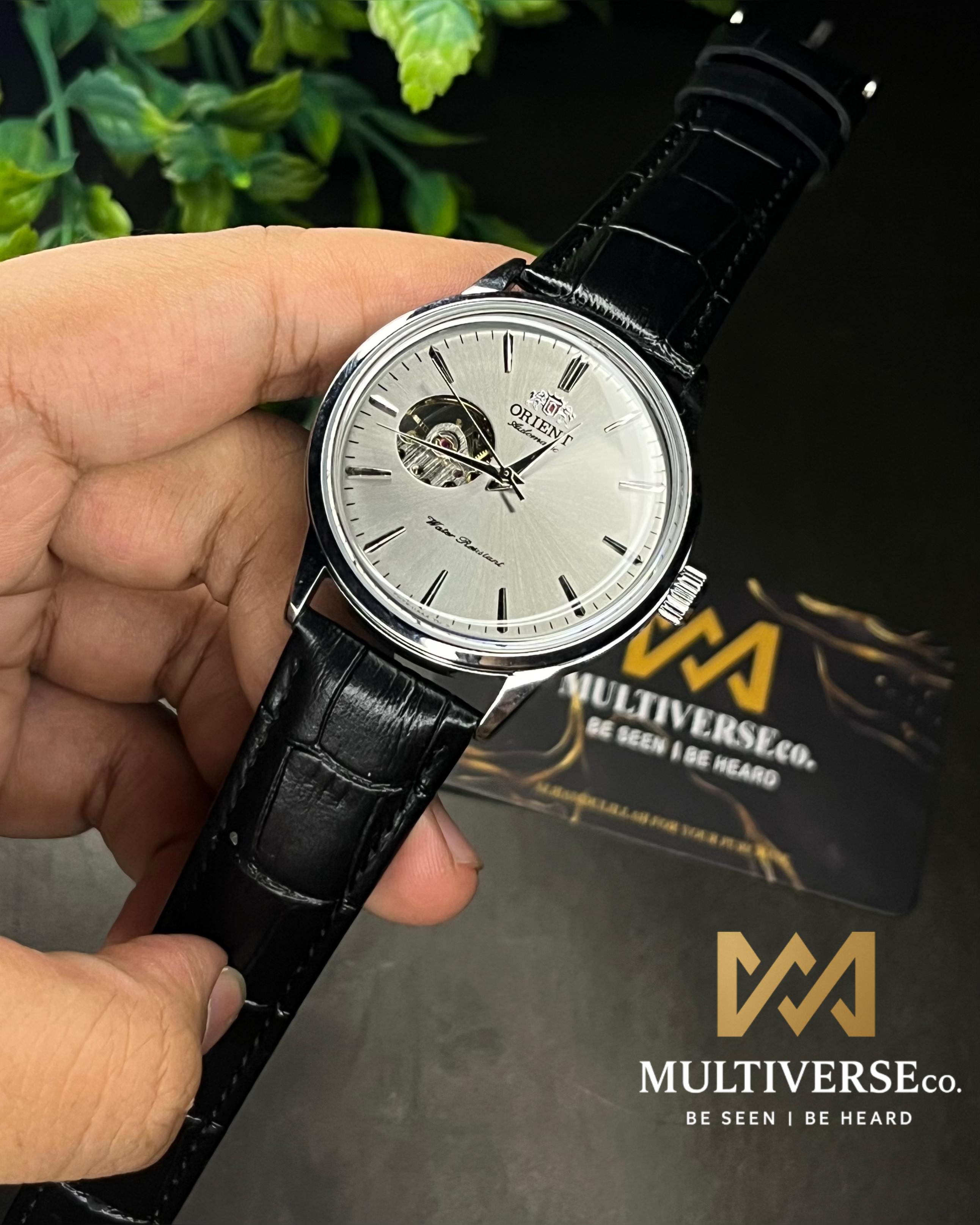 ORIENT BAMBINO OPEN HEART GREY AUTOMATIC LEATHER BELT (SEMI AAA)_img_0