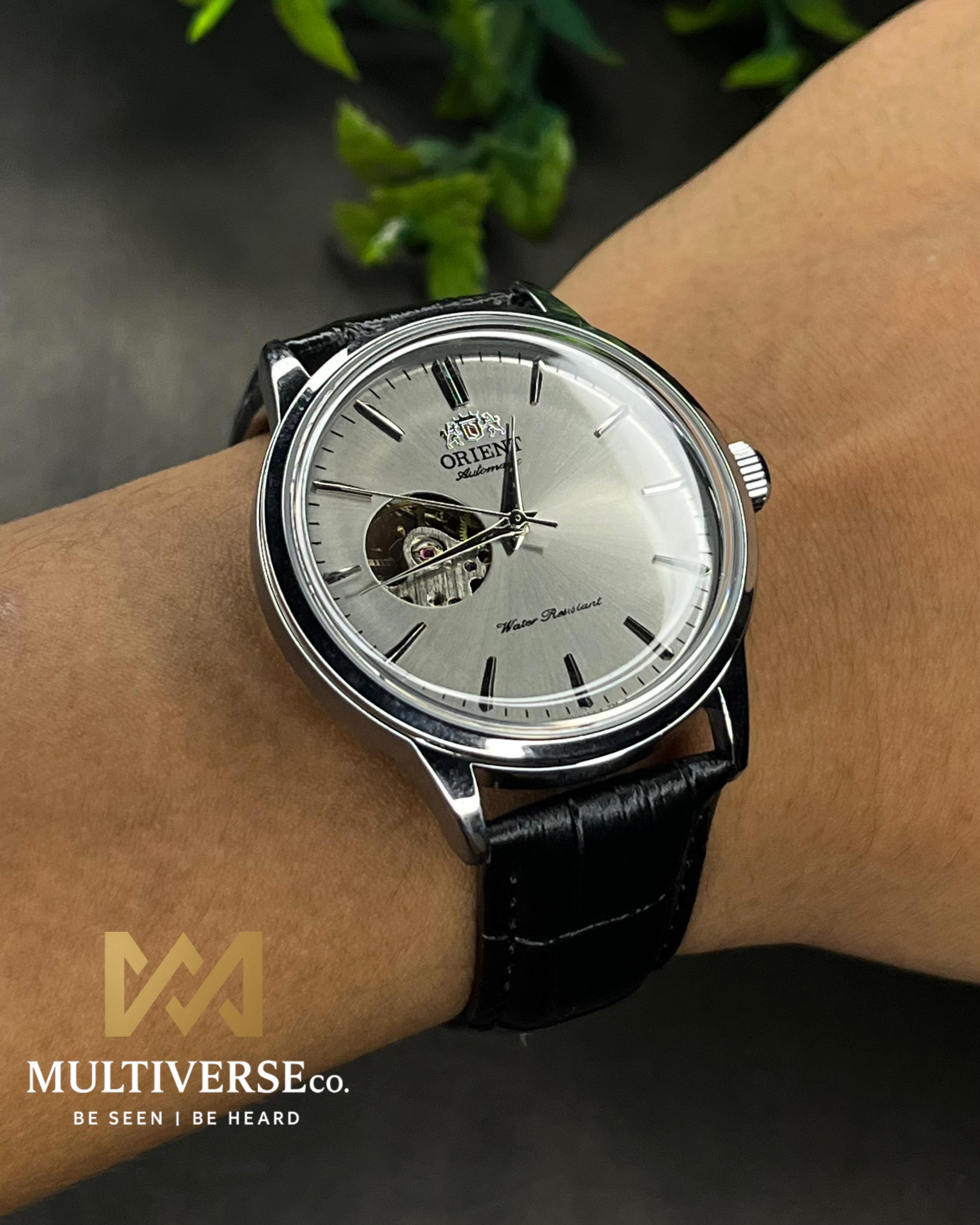 ORIENT BAMBINO OPEN HEART GREY AUTOMATIC LEATHER BELT (SEMI AAA)_img_2