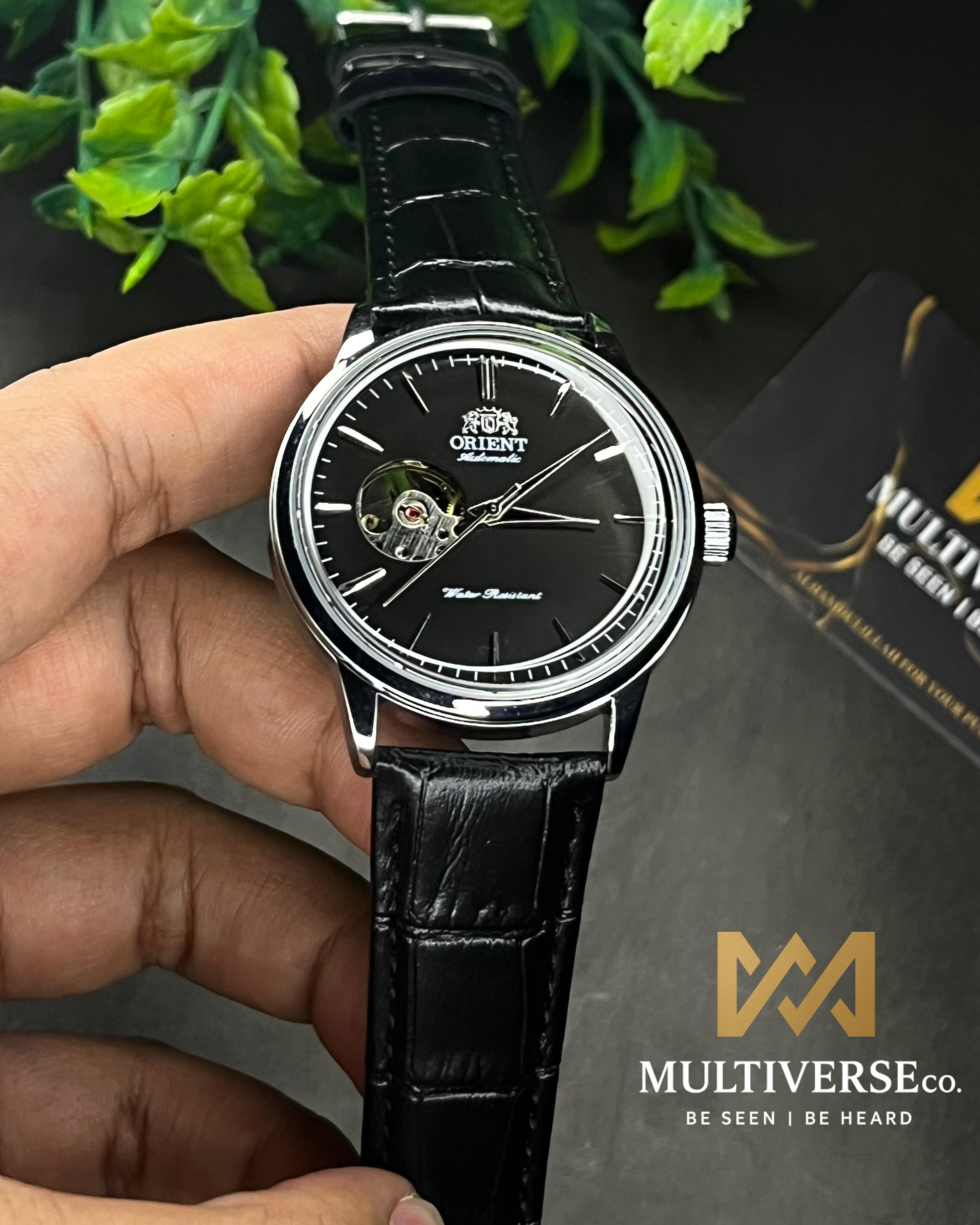 ORIENT BAMBINO OPEN HEART BLACK AUTOMATIC LEATHER BELT (SEMI AAA)_img_1