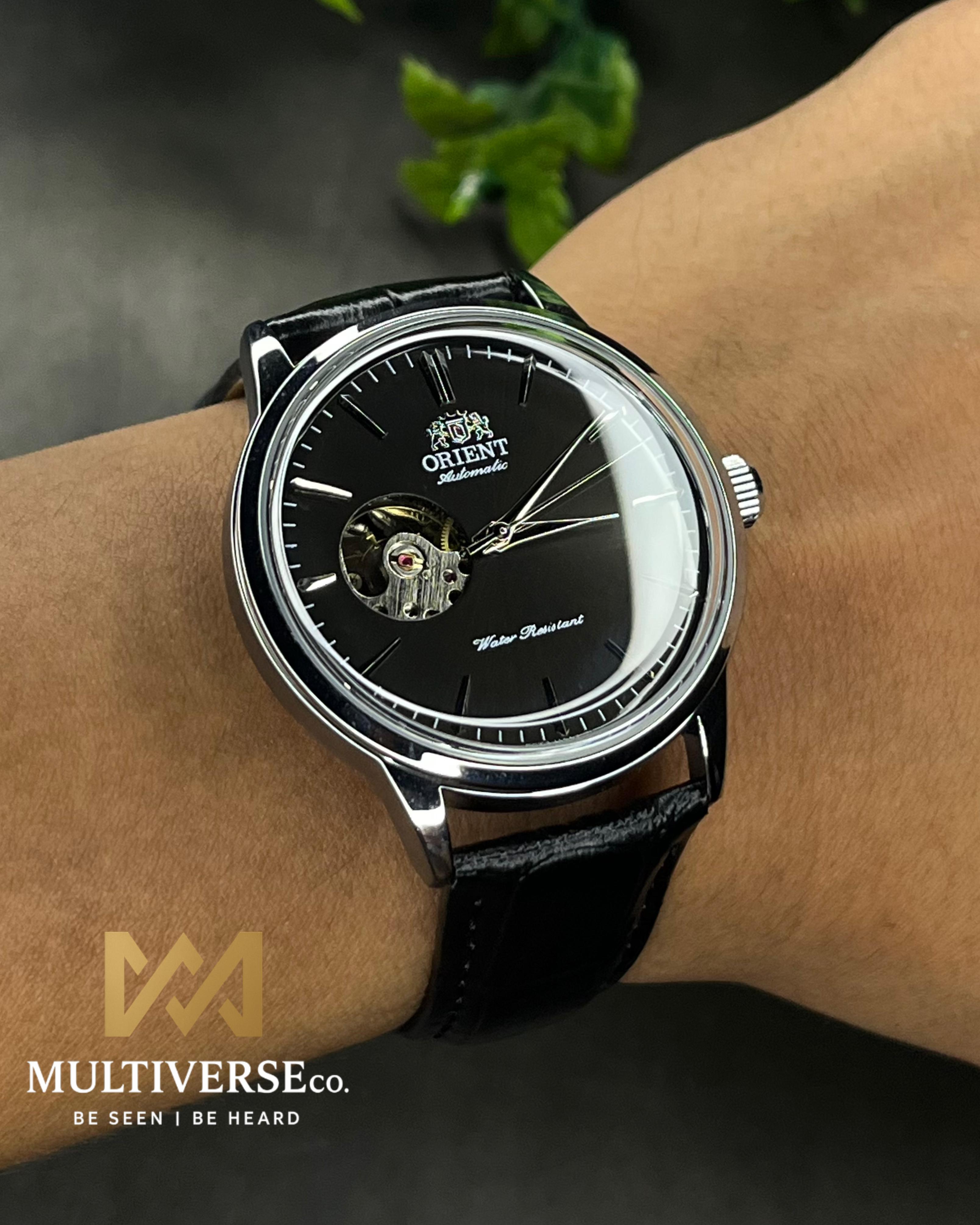 ORIENT BAMBINO OPEN HEART BLACK AUTOMATIC LEATHER BELT (SEMI AAA)_img_2