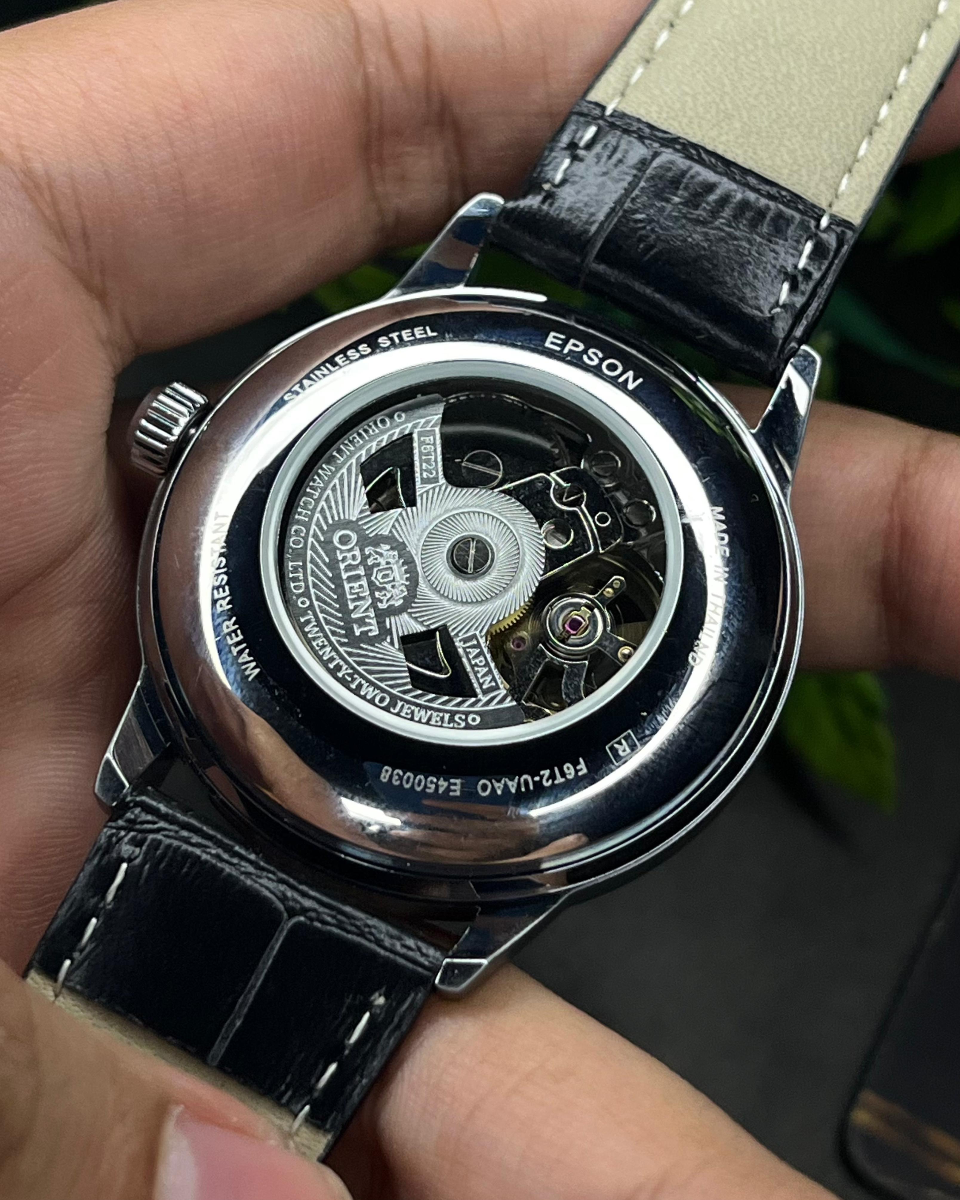 ORIENT BAMBINO OPEN HEART GREY AUTOMATIC LEATHER BELT (SEMI AAA)_img_5