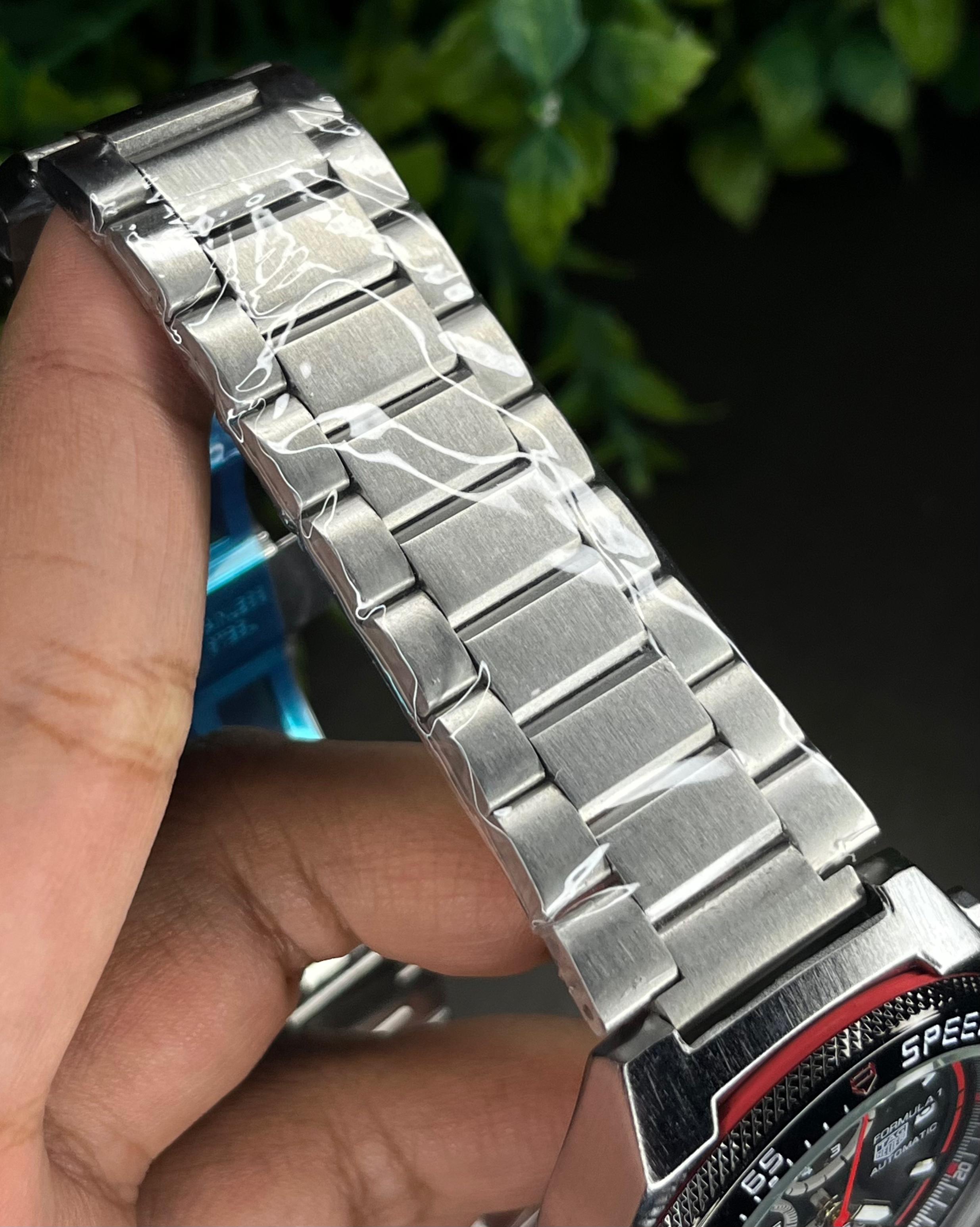 TAG FORMULA 1 BLUE-TONE BLACK DIAL CHRONOGRAPH STEEL BRACELET (SEMI AAA)_img_6