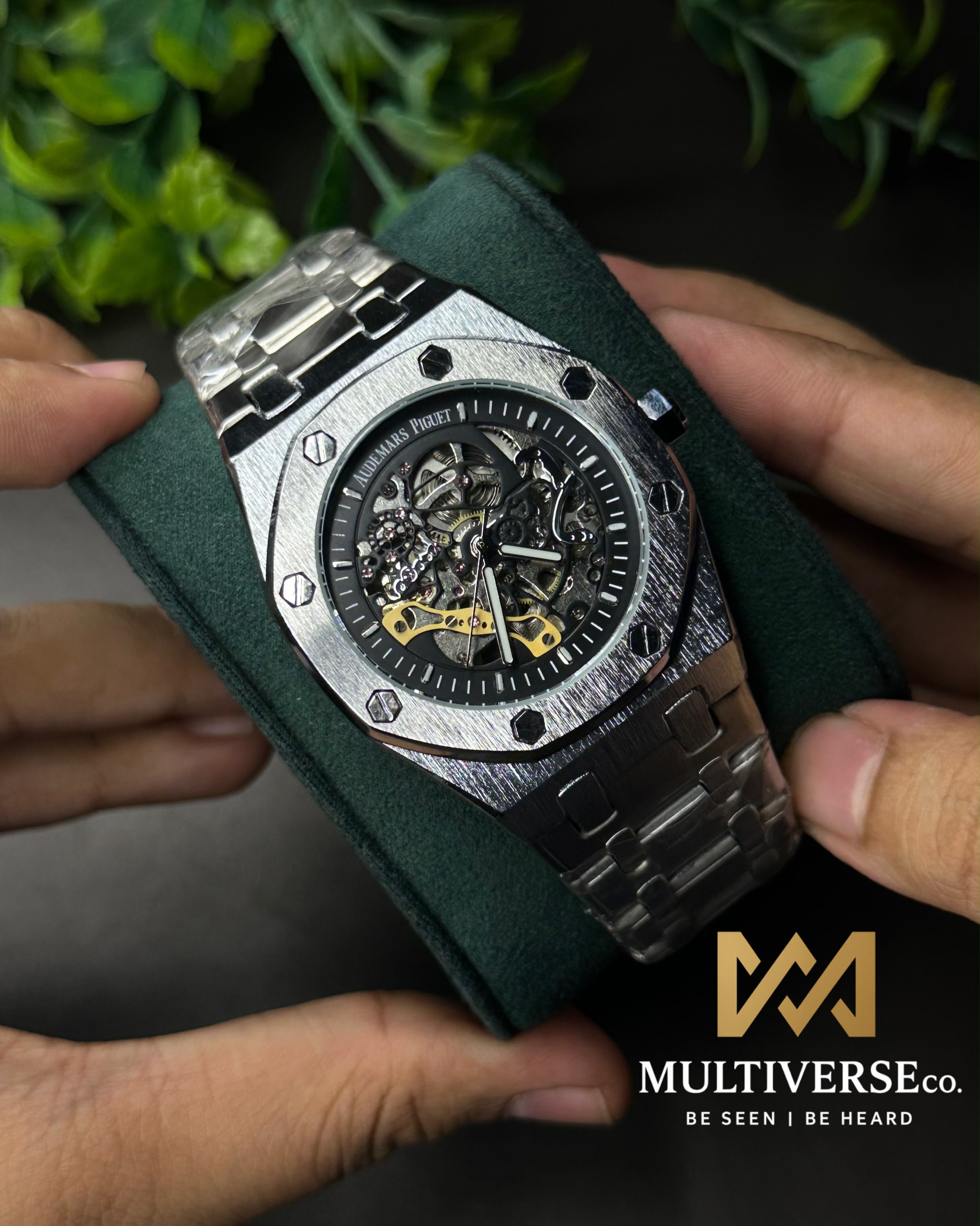 AP ROYAL OAK SKELETON SILVER CASE BLACK WATCH_img_5