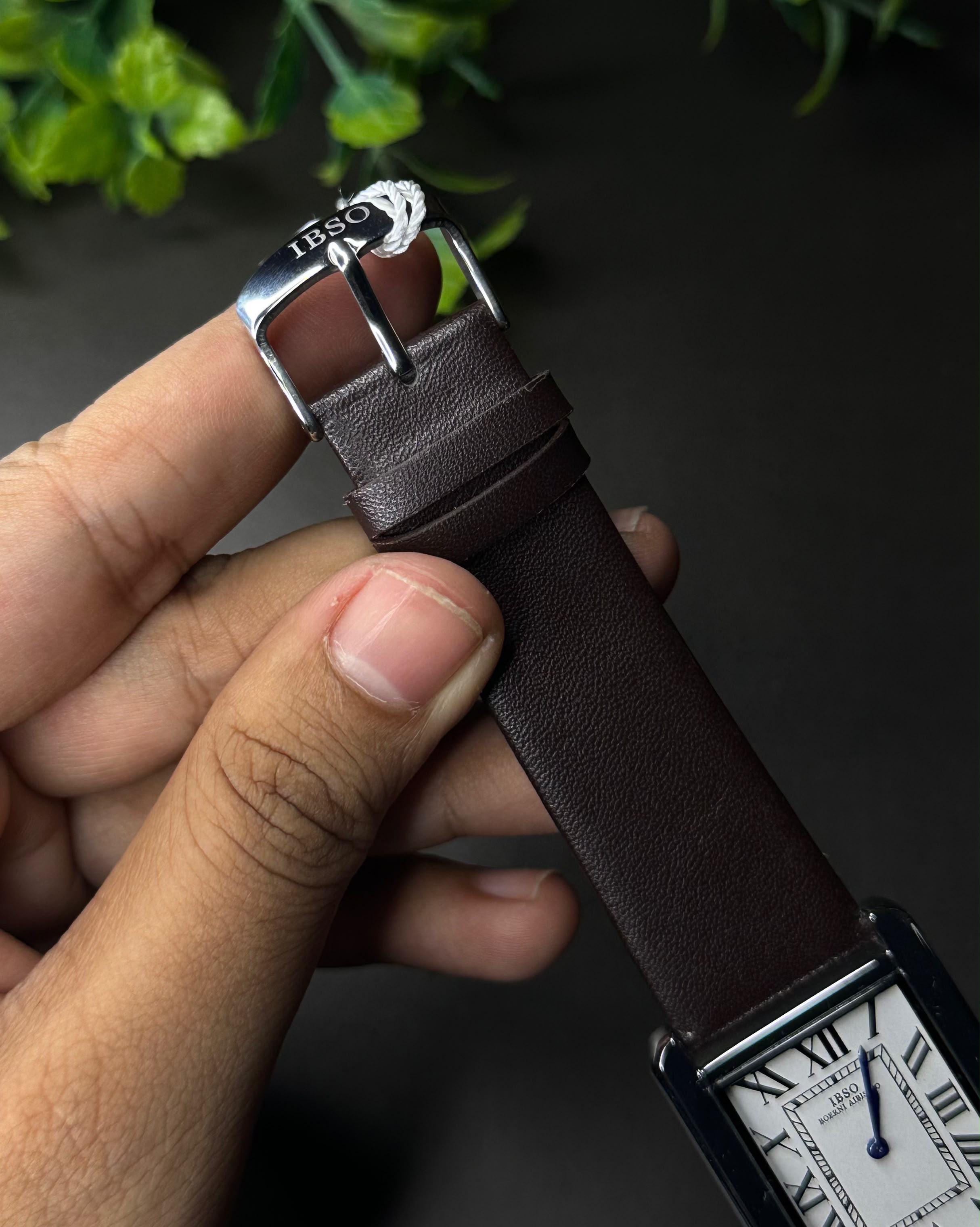 IBSO TANK ROMAN DIAL LEATHER WATCH_img_3