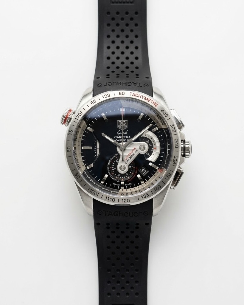 TAG HEUER GRAND CARRERA CALIBRE 36 RUBBER BELT WATCH (AA)