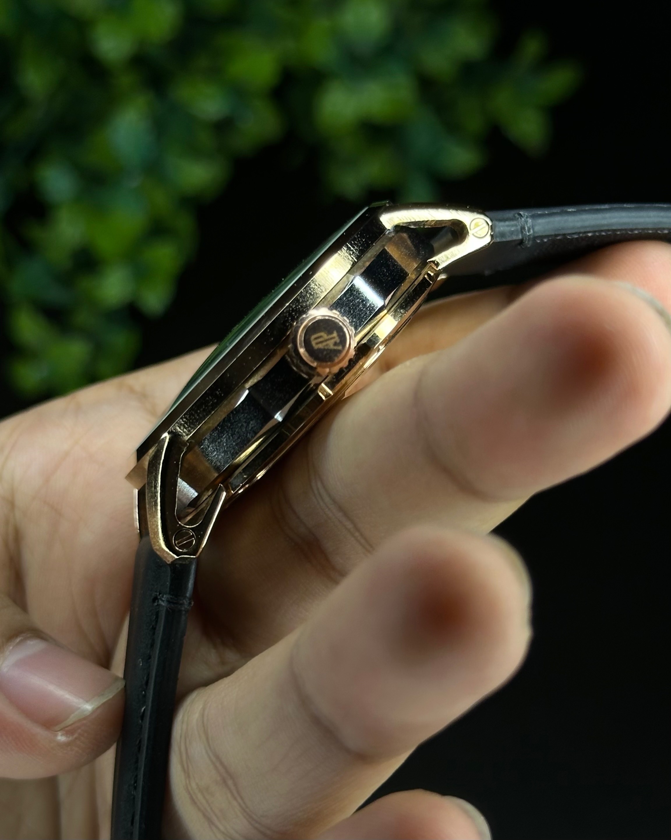 AP ROSE GOLD CASE GREY DIAL BLACK BELT (AA)_img_3