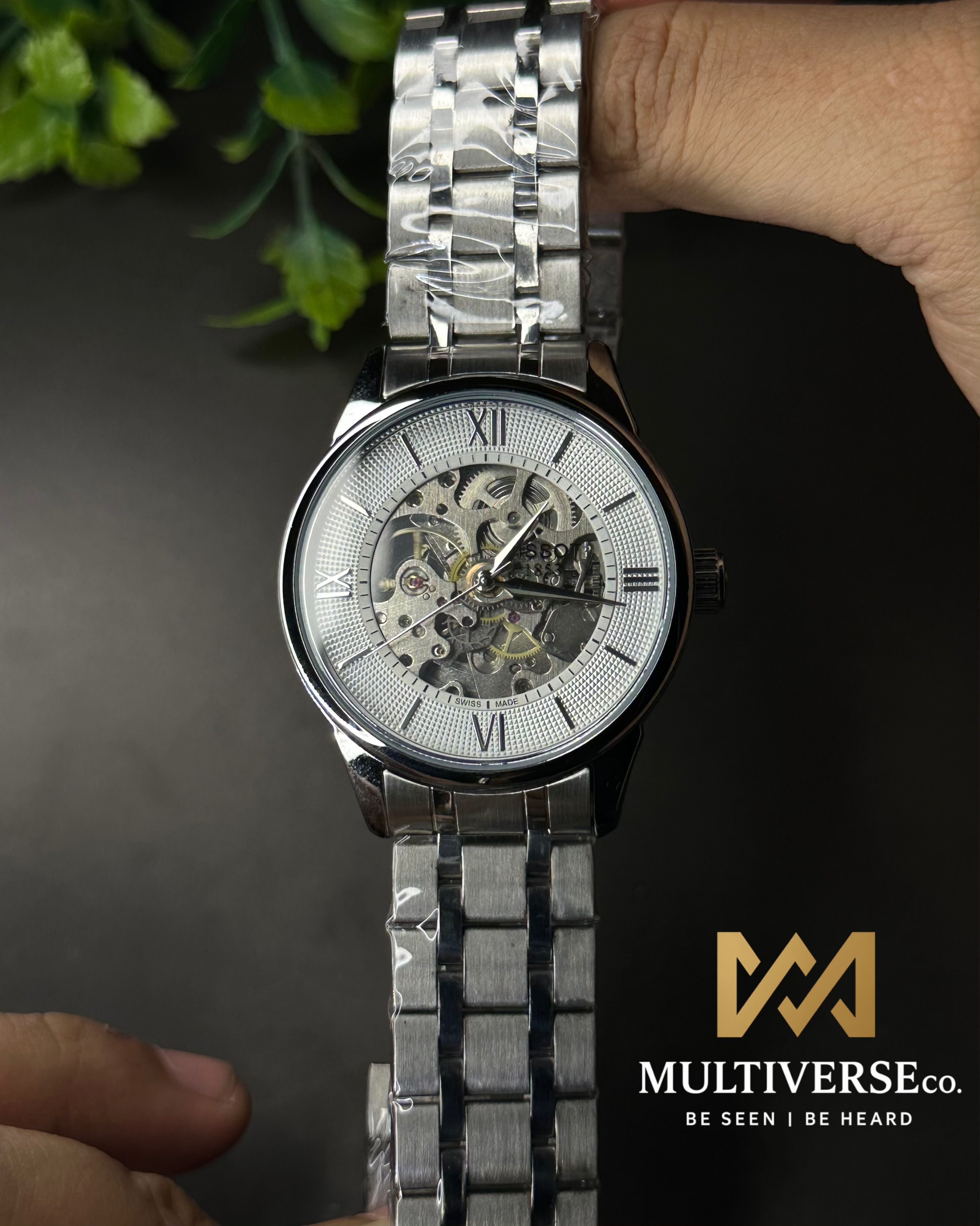 TISSOT CHEMIN DES TOURELLES SKELETON STEEL WHITE DIAL WATCH_img_2