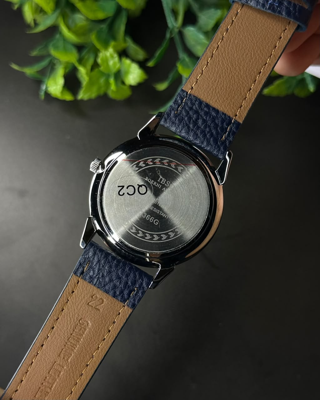 IBSO HONEYCOMB BLUE DIAL BLUE LEATHER WATCH B2366G_img_5