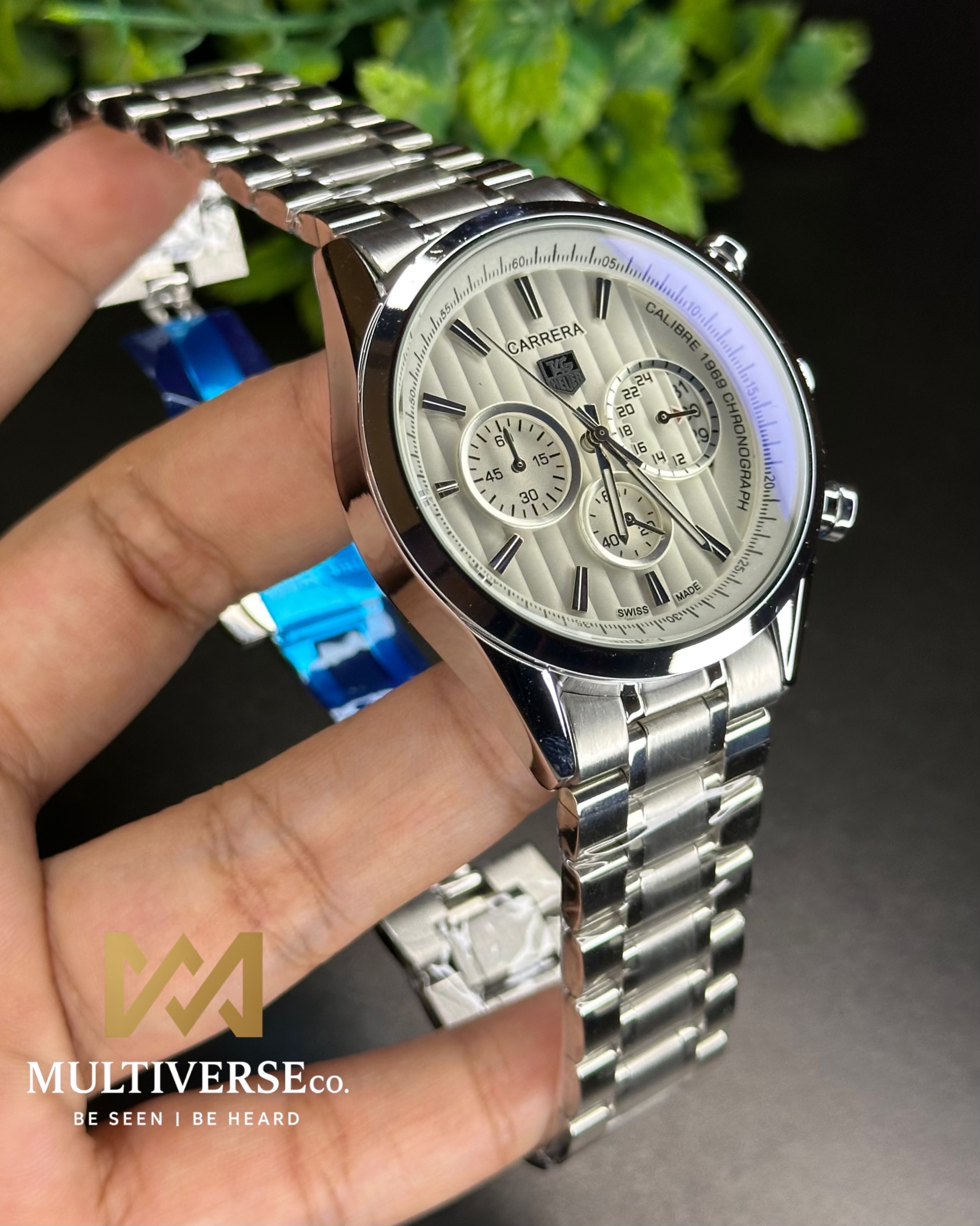 TAG HEUER CARRERA CALIBRE 1969 WHITE DIAL CHRONOGRAPH (AA)_img_0