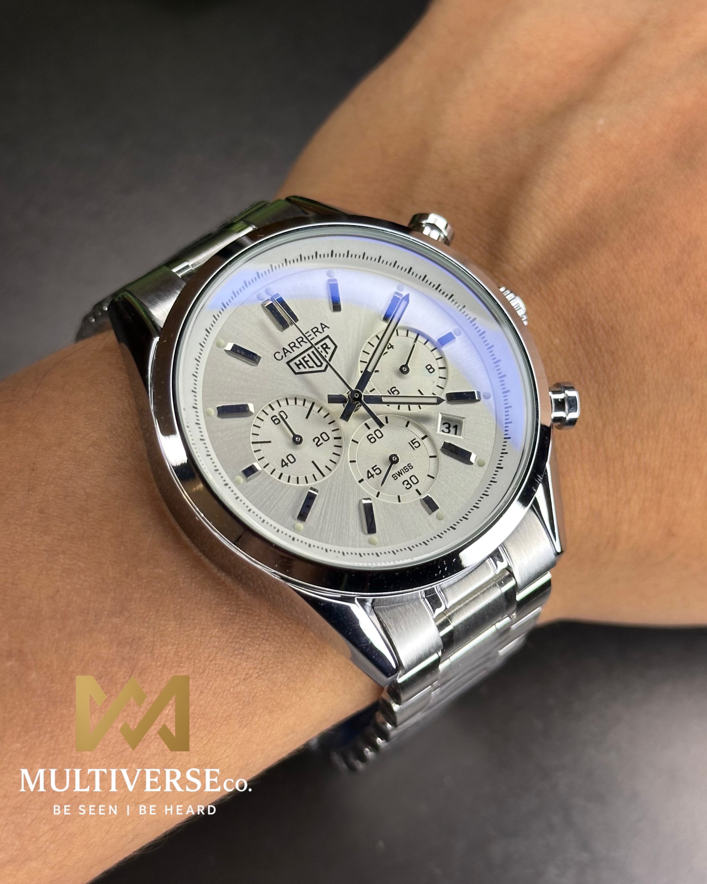 TAG HEUER CARRERA CHRONOGRAPH WHITE DIAL (AA)_img_4