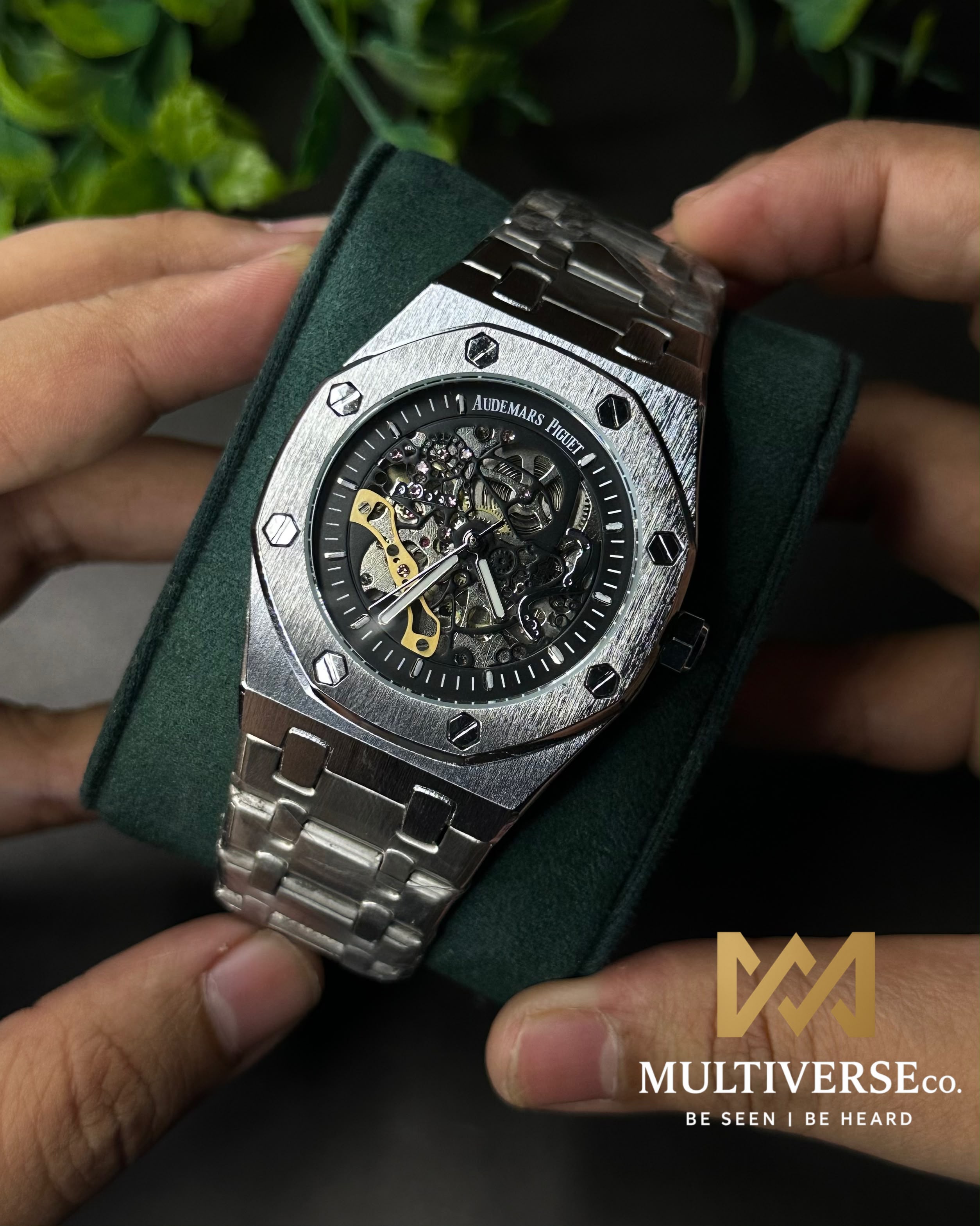 AP ROYAL OAK SKELETON SILVER CASE BLACK WATCH_img_4