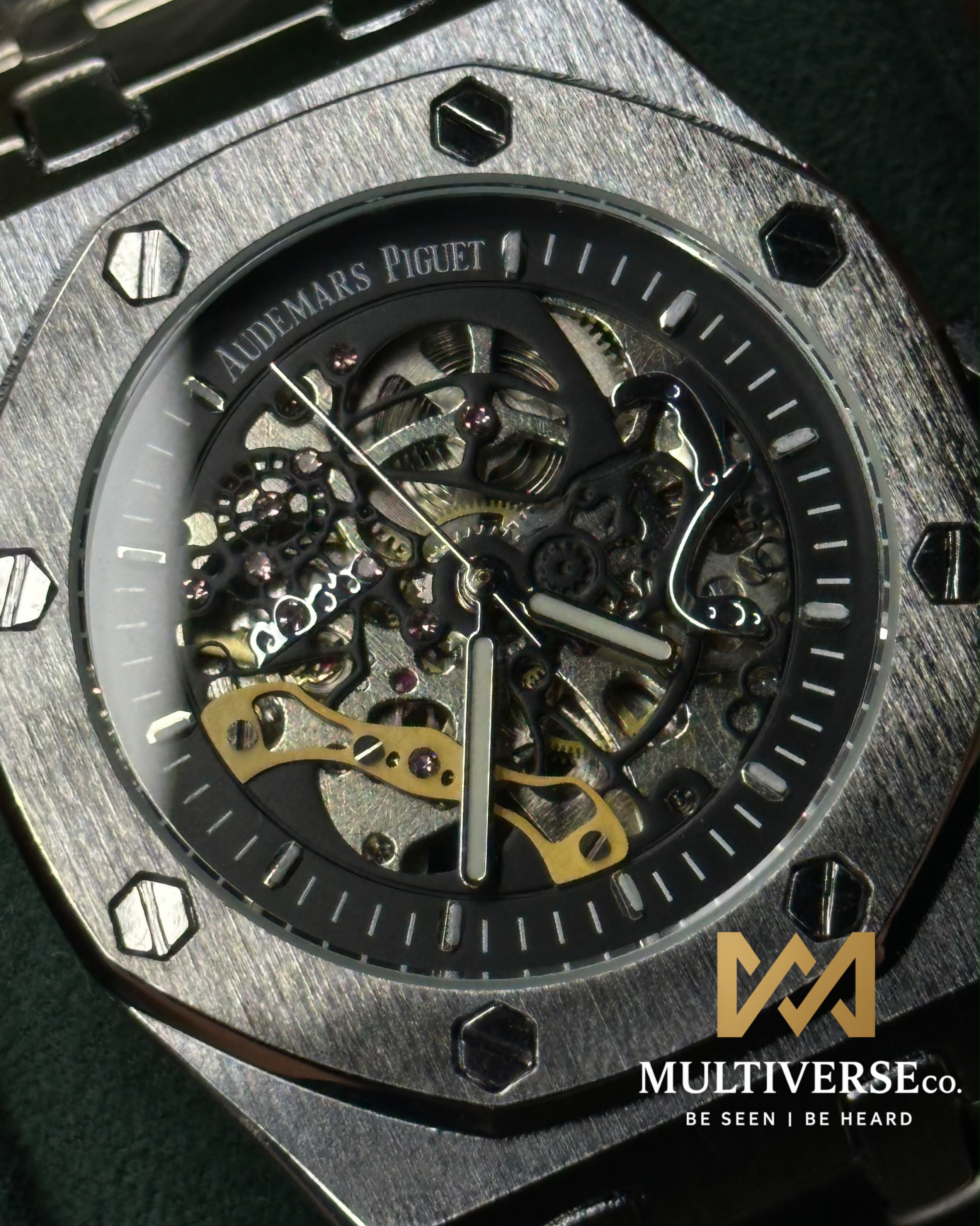 AP ROYAL OAK SKELETON SILVER CASE BLACK WATCH_img_9
