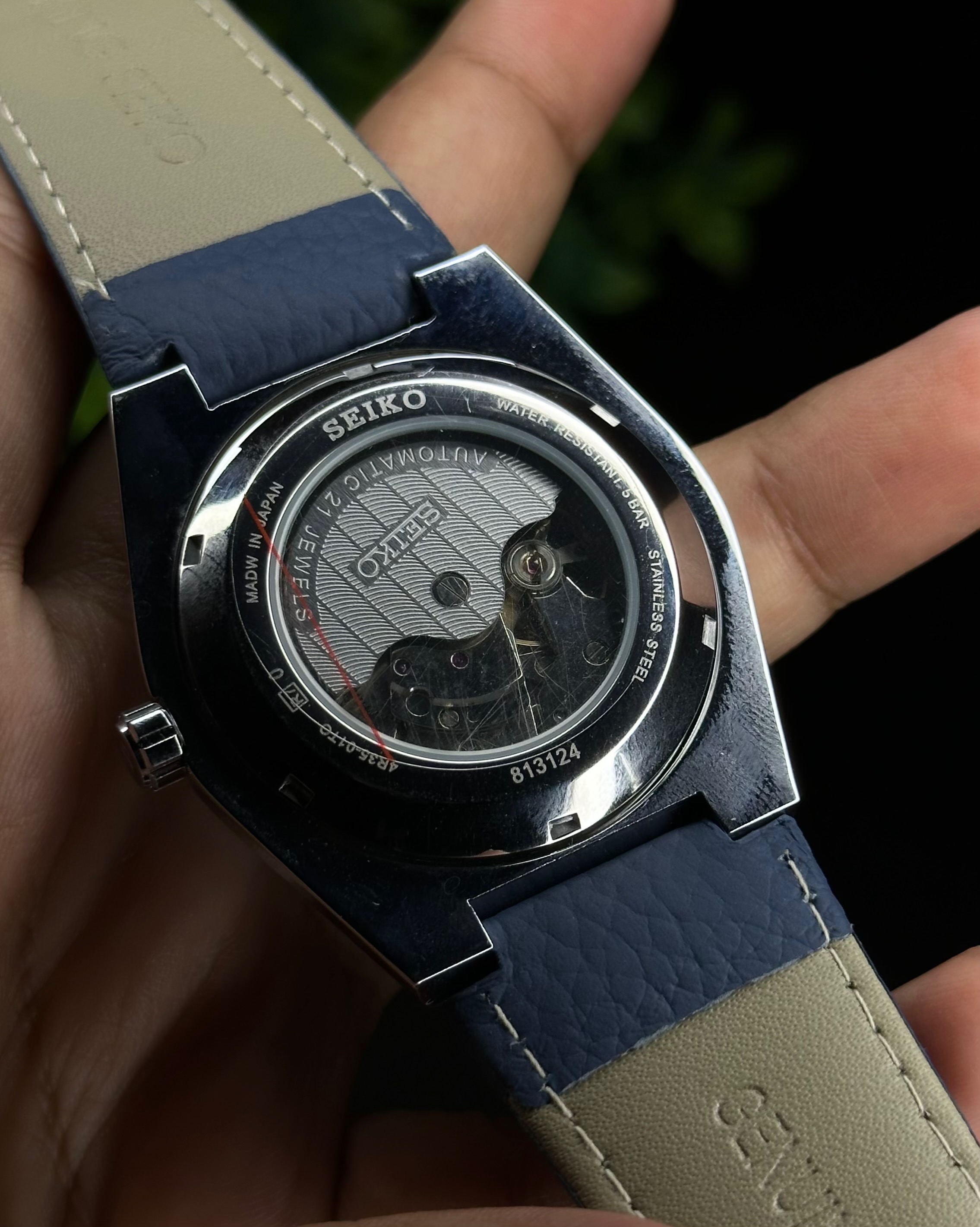 KING SEIKO HERITAGE AUTOMATIC BLUE DIAL BLUE BELT (SEMI AAA)_img_2