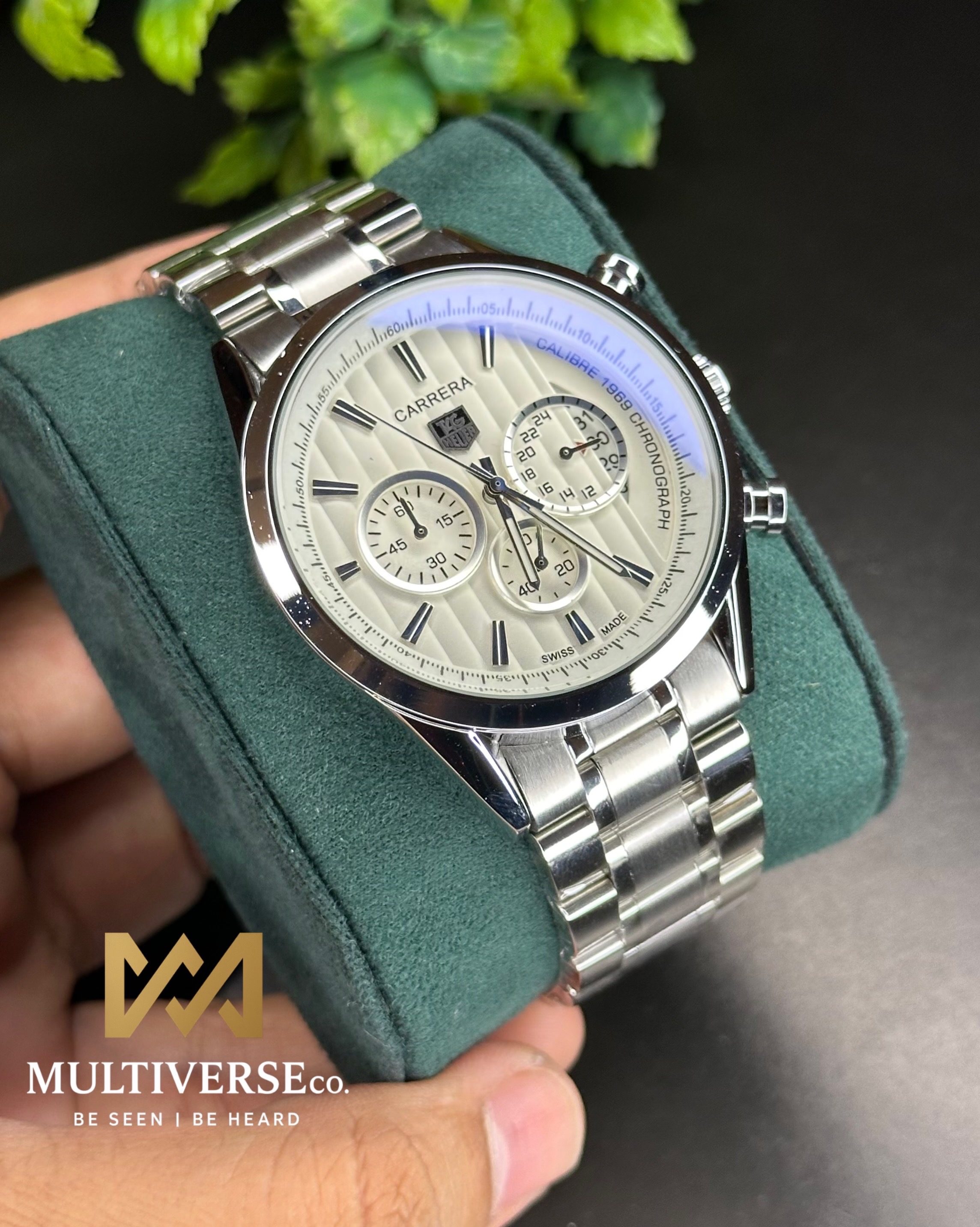 TAG HEUER CARRERA CALIBRE 1969 WHITE DIAL CHRONOGRAPH (AA)_img_7