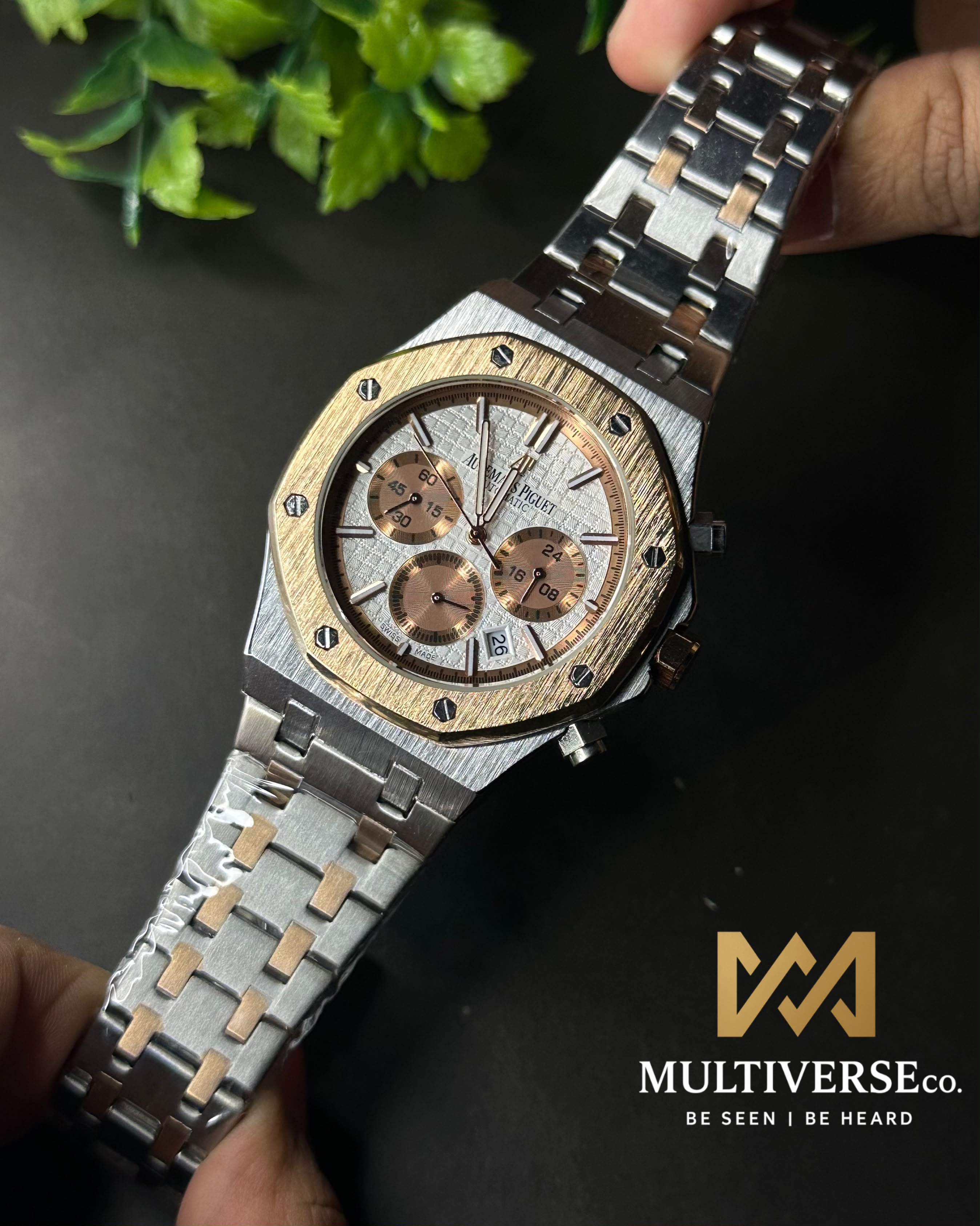 AP ROYAL OAK OFFSHORE CHRONOGRAPH TWO TONE WHITE DIAL WATCH_img_0