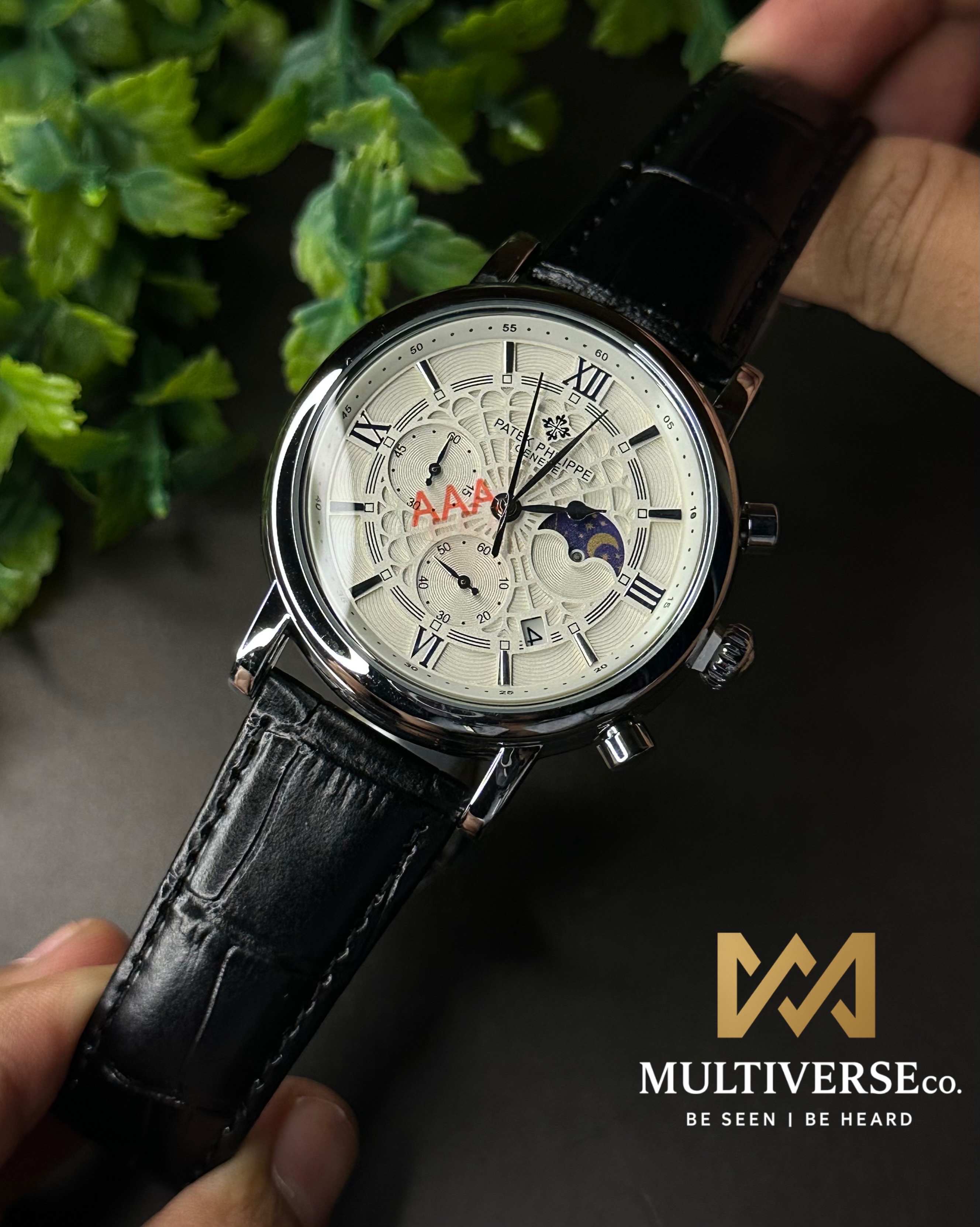 PATEK PHILIPPE | BLACK BELT | SPIDER MOONPHASE CHRONOGRAPH | (HOMAGE) AA