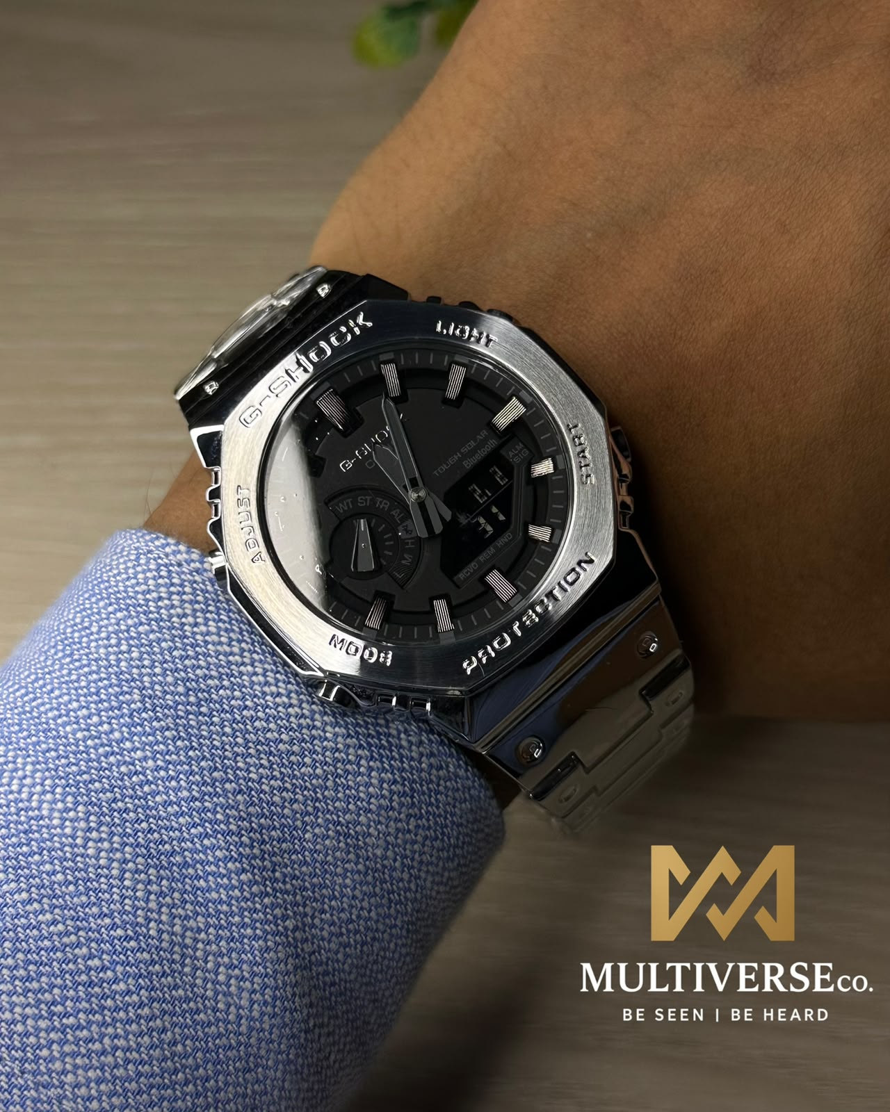 GSHOCK GM2100 | CHAIN SERIES |SILVER CHAIN BLACK DIAL (SEMI AAA)_img_4
