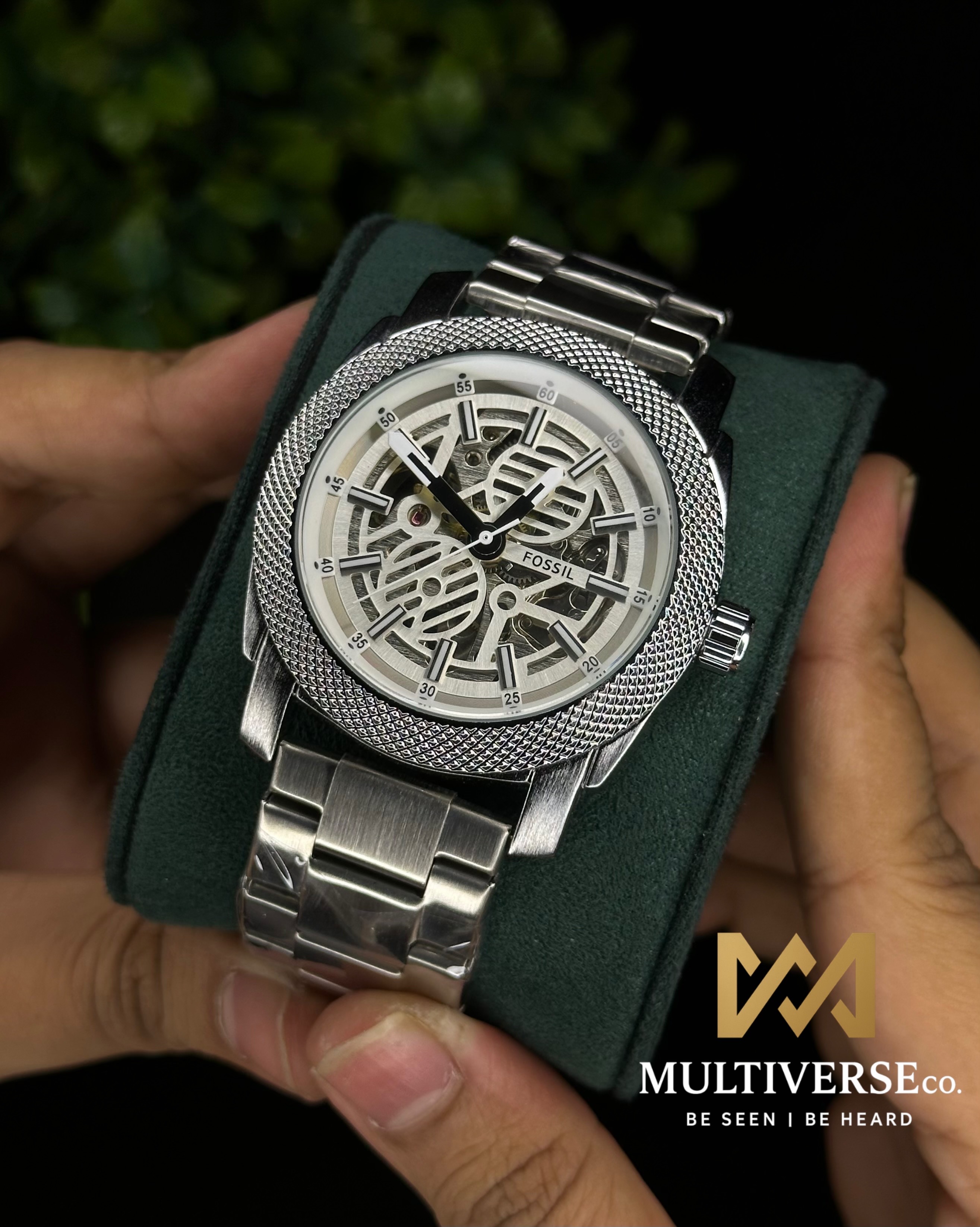 FOSSIL MACHINE AUTOMATIC SKELETON SILVER CASE (SEMI AAA)_img_0