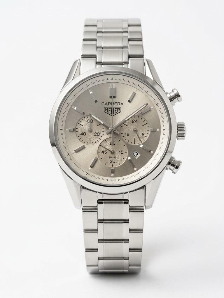 TAG HEUER CARRERA CHRONOGRAPH HERITAGE GREY DIAL WATCH (AA)