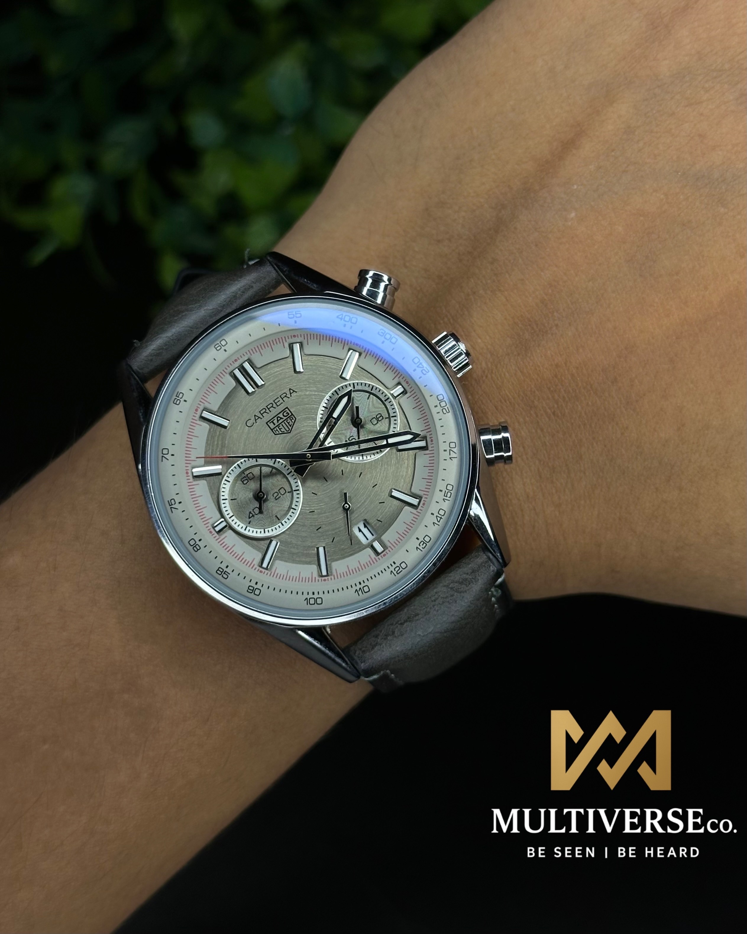 TAG HEUER CARRERA CHRONOGRAPH ASH DIAL GREY BELT (AA)_img_2