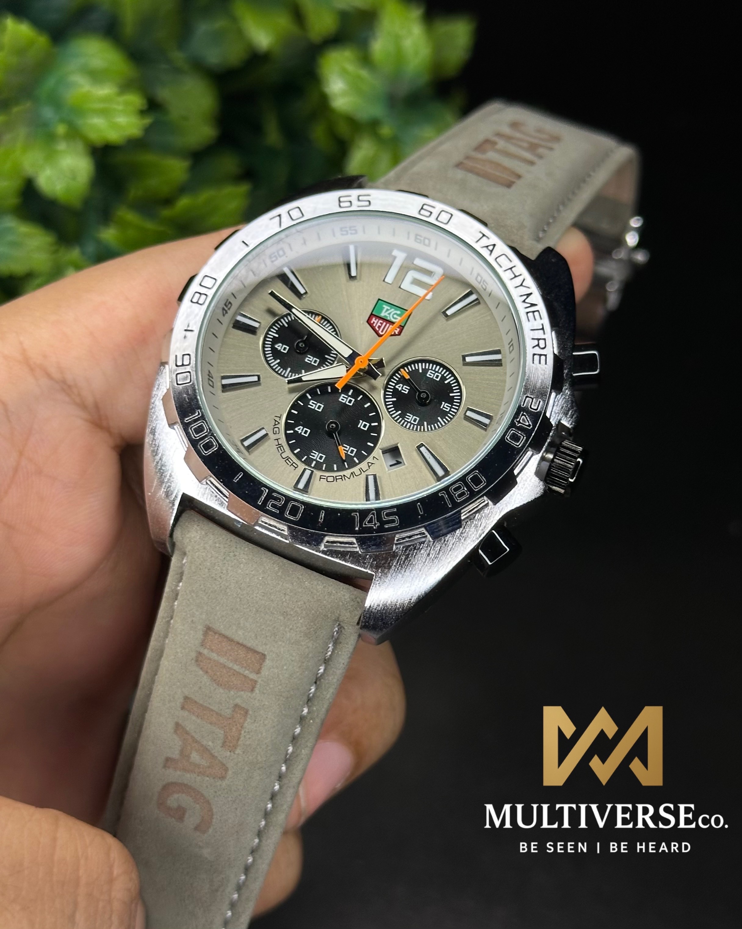 TAG HEUER FORMULA 1 CHRONOGRAPH GULF EDITION GREY BELT GREY DIAL (AA)_img_0
