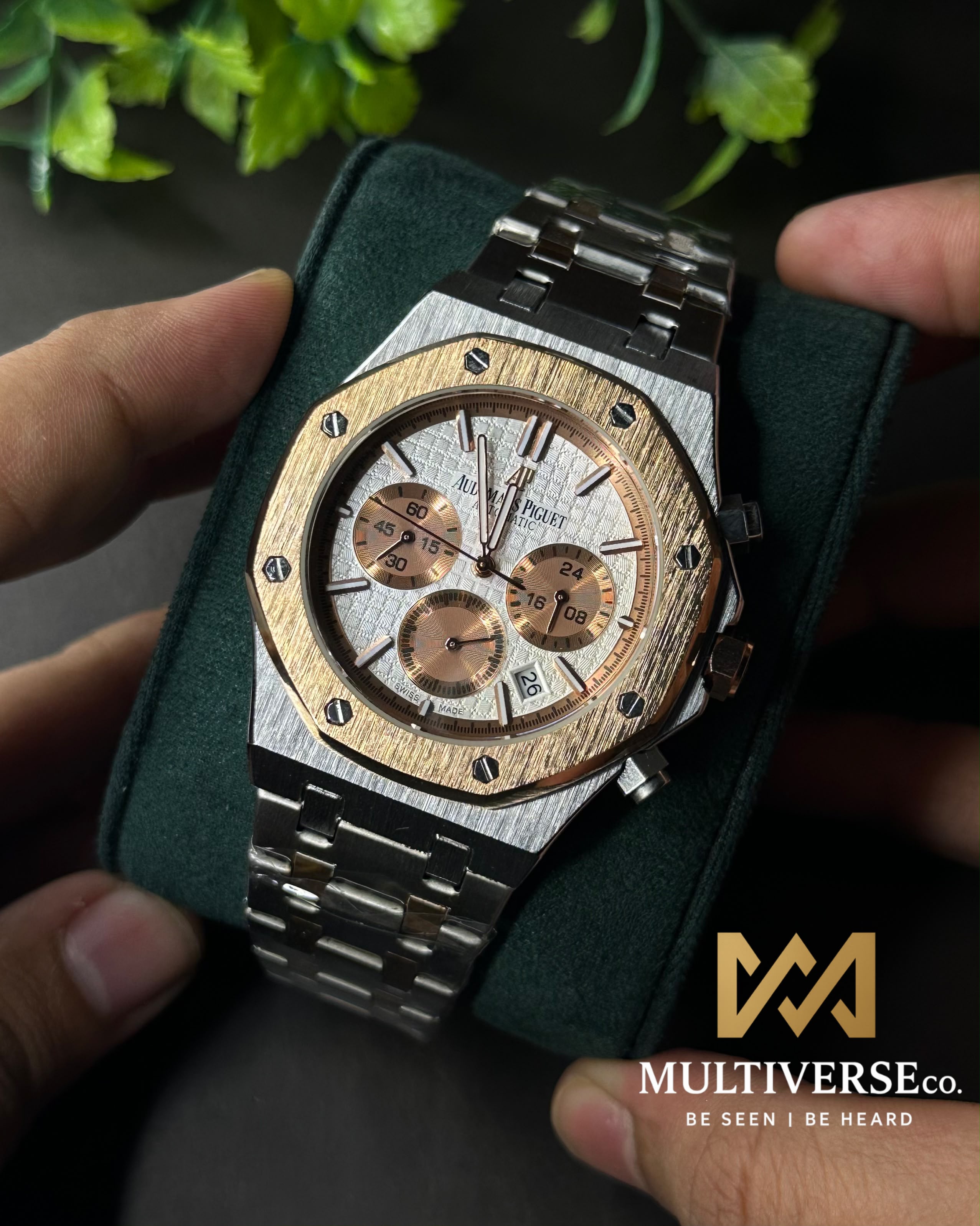 AP ROYAL OAK OFFSHORE CHRONOGRAPH TWO TONE WHITE DIAL WATCH_img_1