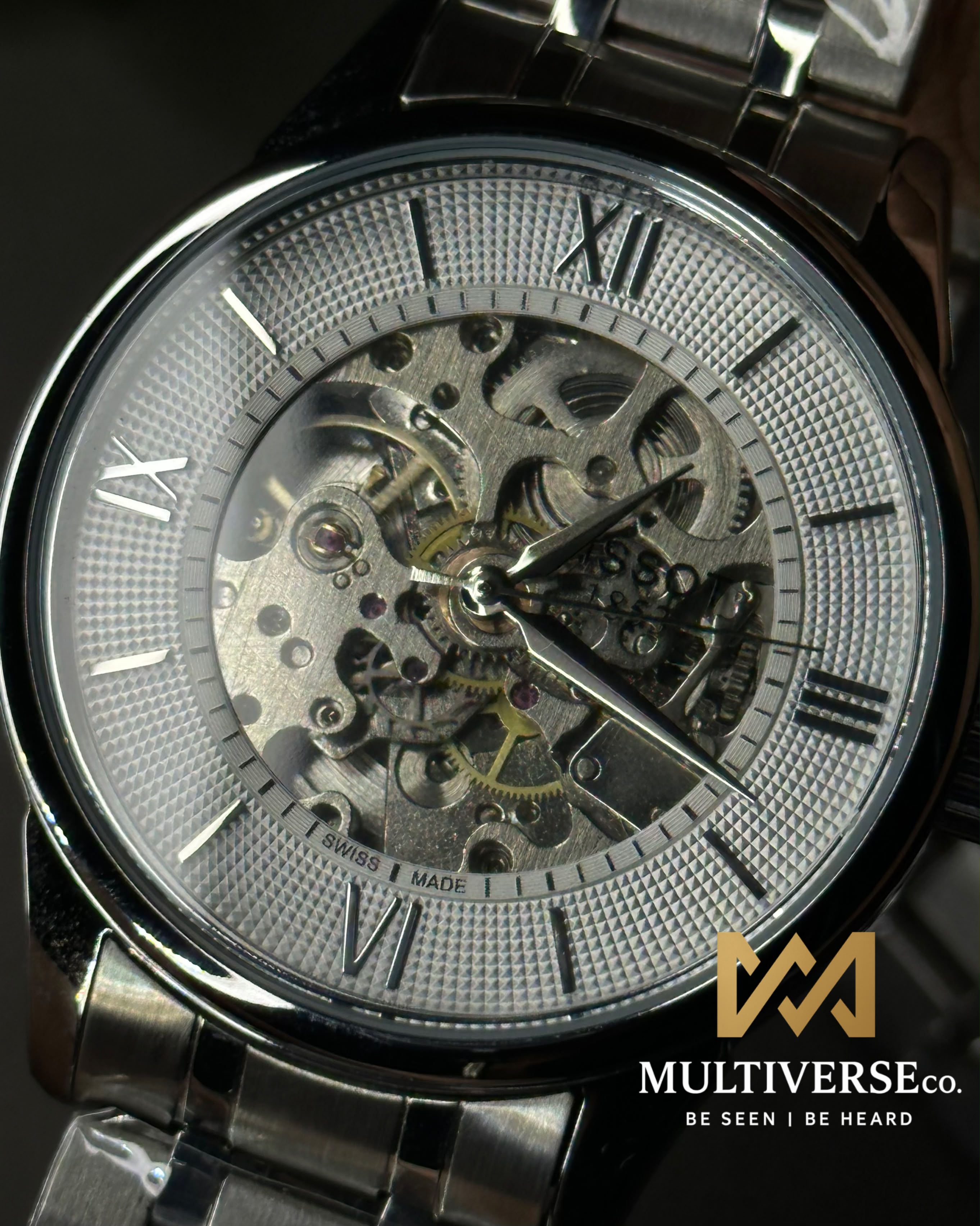 TISSOT CHEMIN DES TOURELLES SKELETON STEEL WHITE DIAL WATCH_img_5