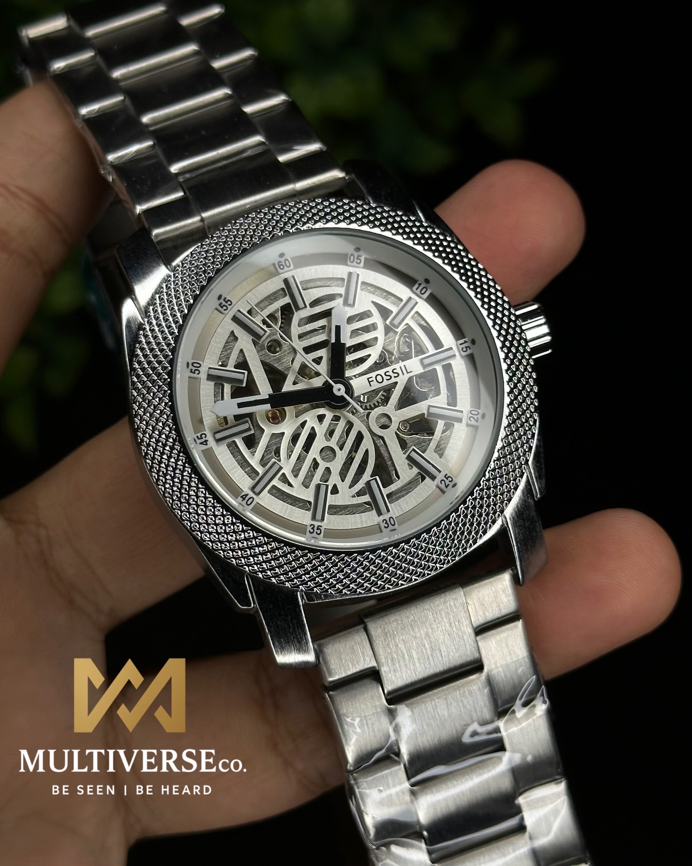 FOSSIL MACHINE AUTOMATIC SKELETON SILVER CASE (SEMI AAA)_img_1