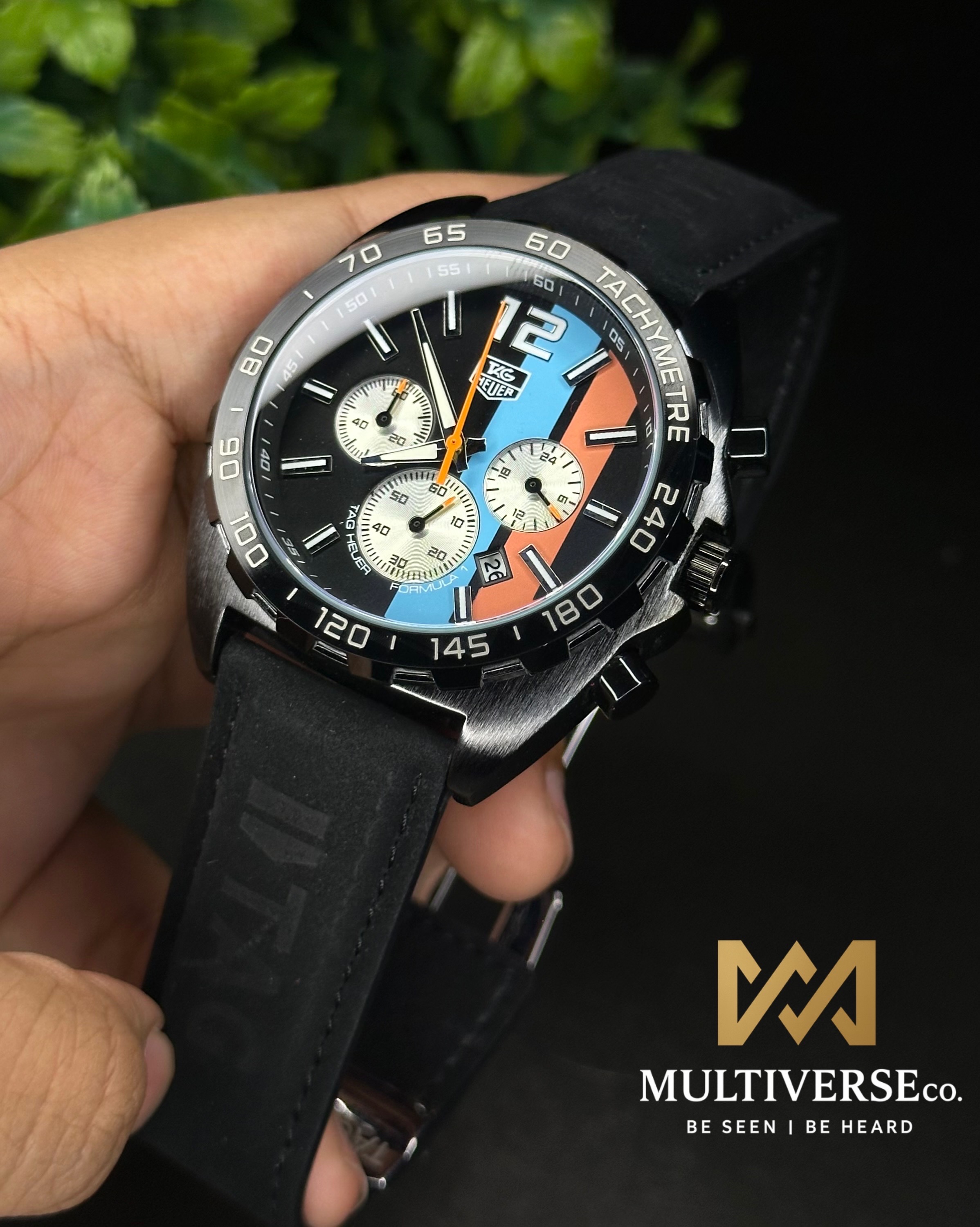 TAG HEUER FORMULA 1 CHRONOGRAPH GULF BLACK EDITION (AA)_img_0
