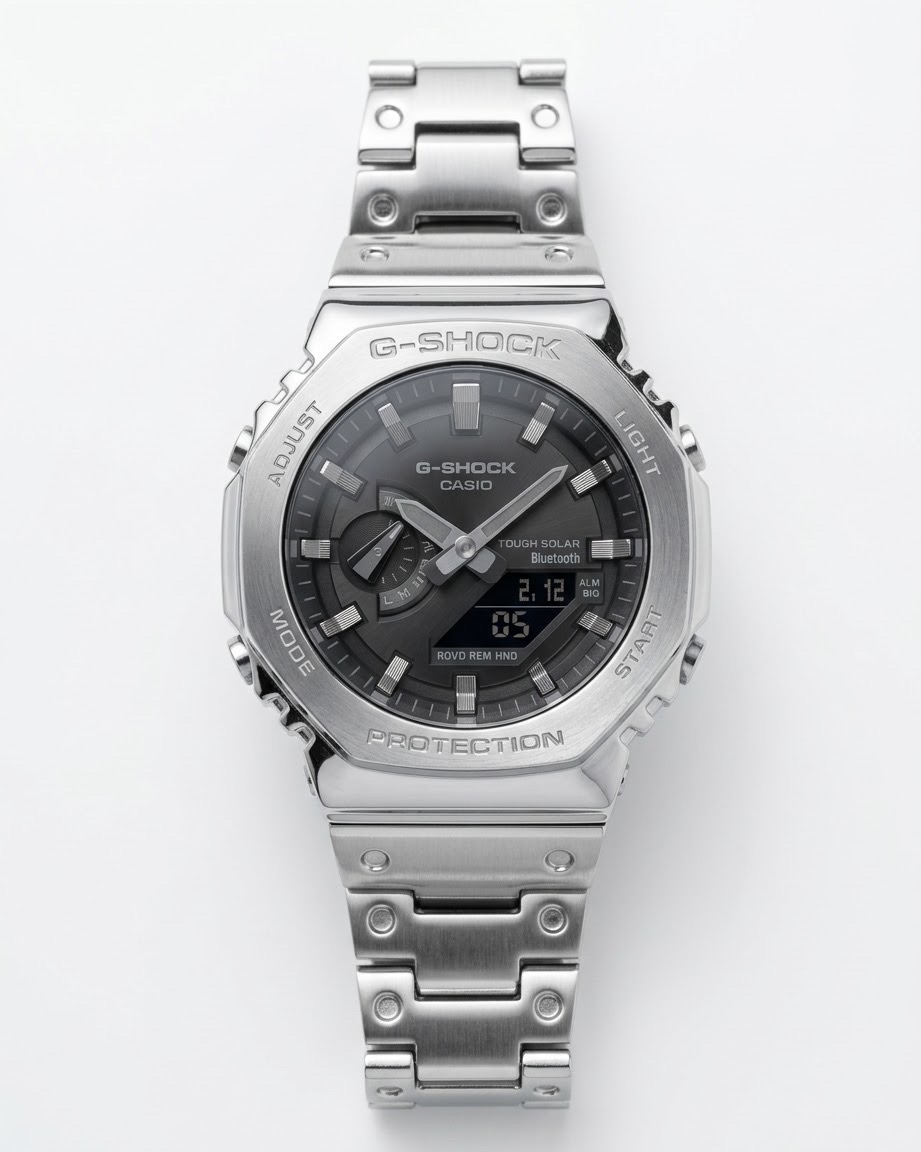 GSHOCK GM2100 | CHAIN SERIES |SILVER CHAIN BLACK DIAL (SEMI AAA)