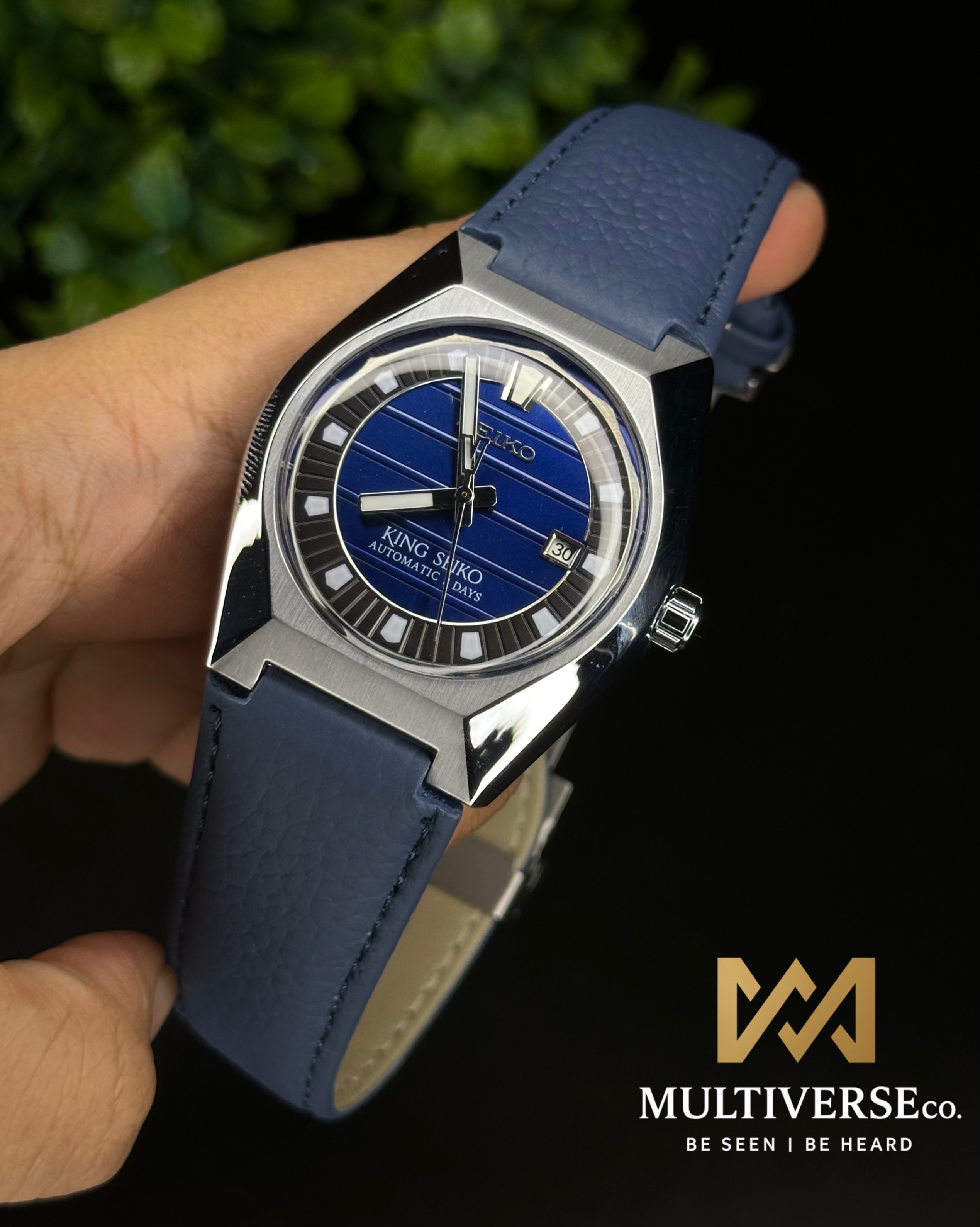 KING SEIKO HERITAGE AUTOMATIC BLUE DIAL BLUE BELT (SEMI AAA)_img_0