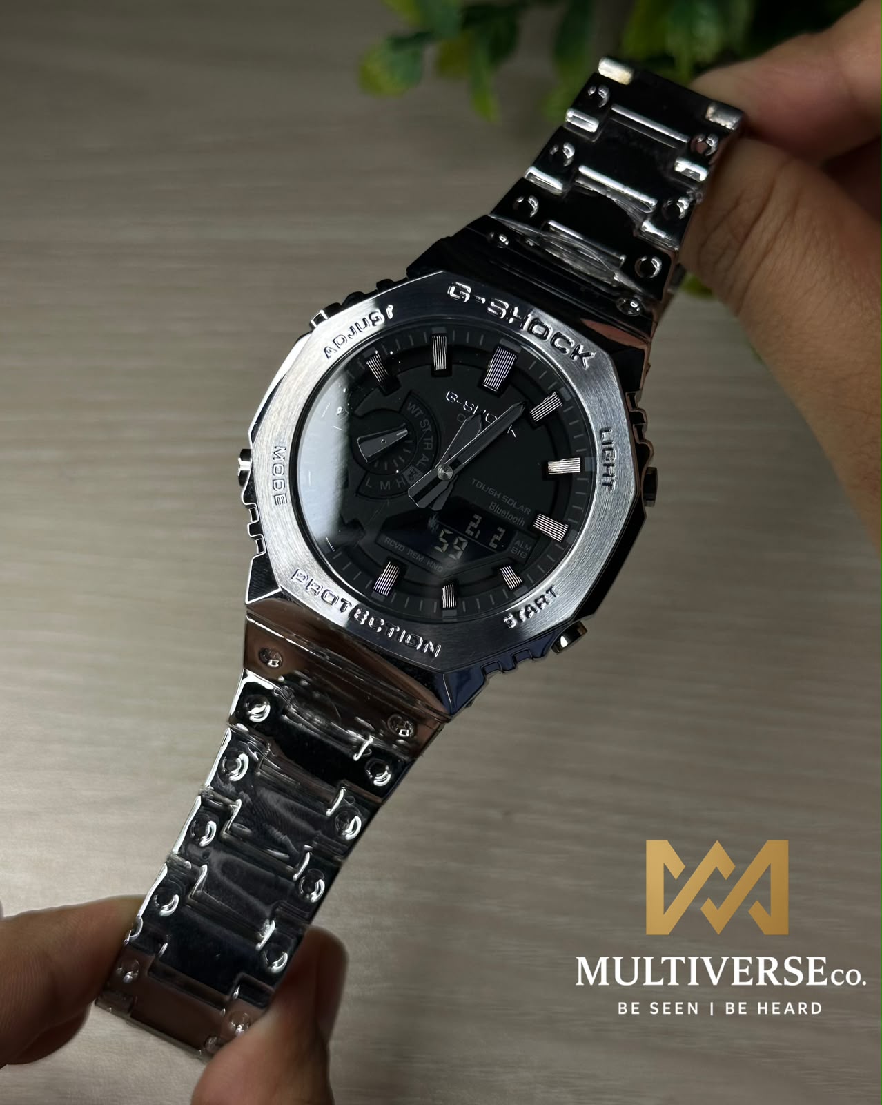 GSHOCK GM2100 | CHAIN SERIES |SILVER CHAIN BLACK DIAL (SEMI AAA)_img_1