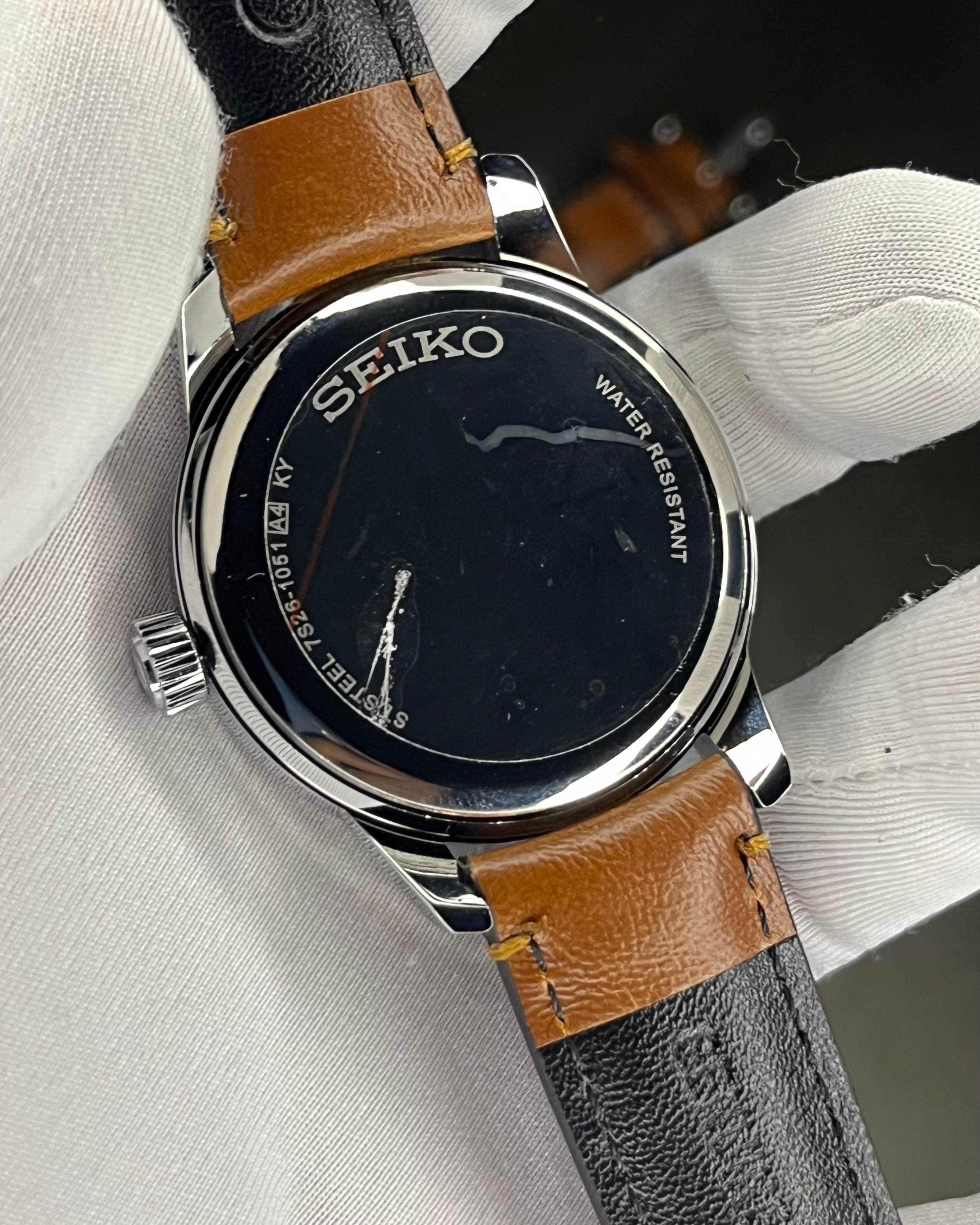 SEIKO COCKTAIL TIME 60s | BROWN BELT WHITE DIAL (AA)_img_2