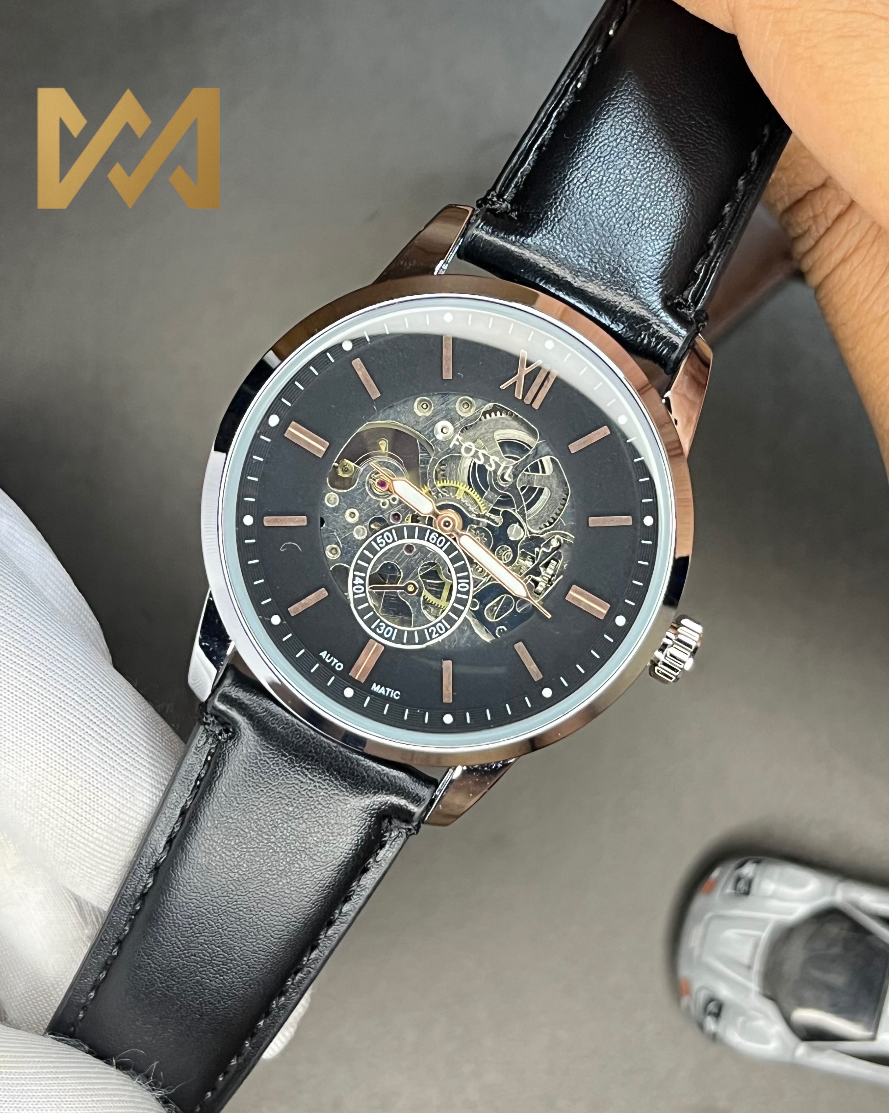 FOSSIL TOWNSMAN AUTOMATIC | BLACK DIAL | BLACK BELT (AA)_img_0