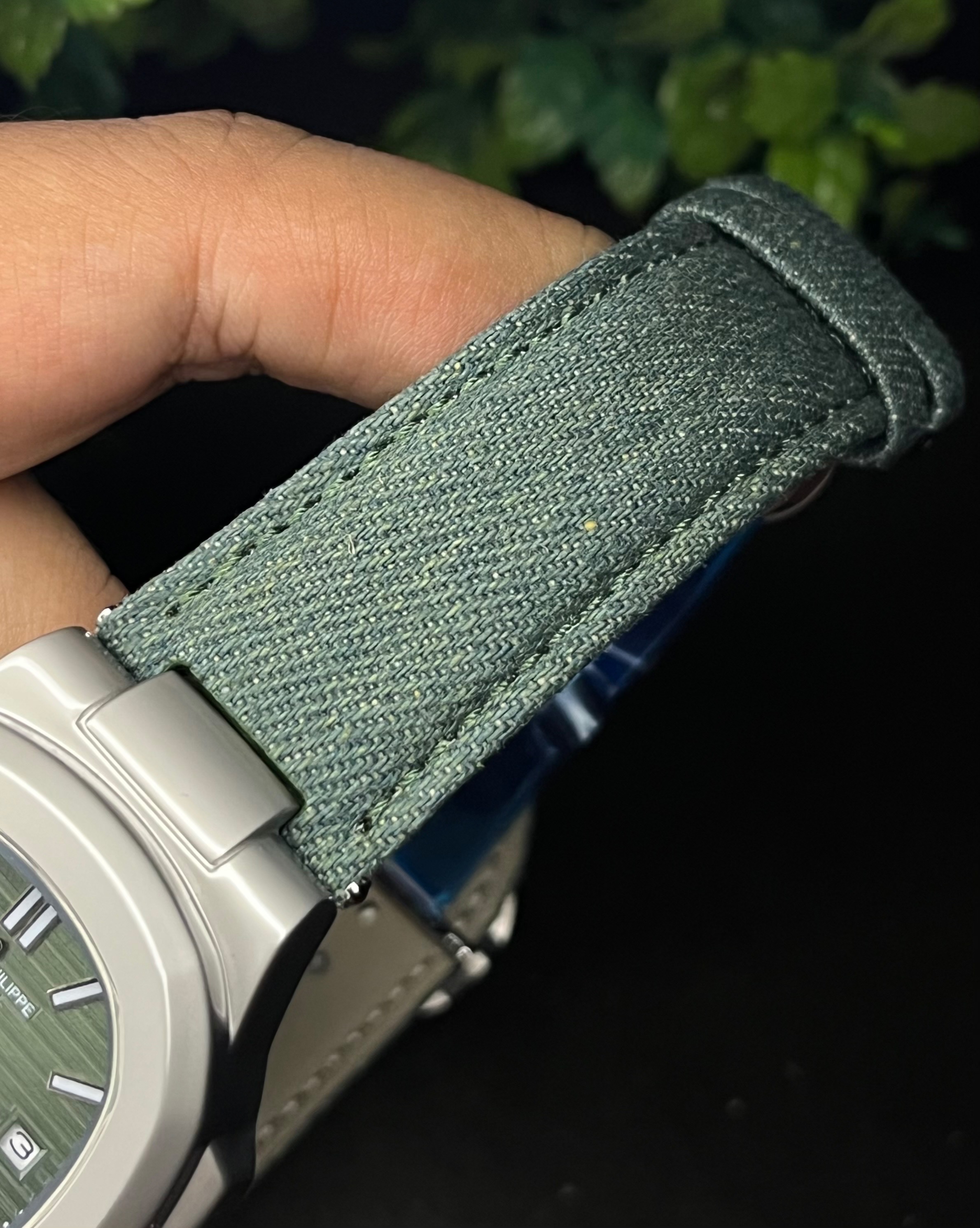 PATEK PHILIPPE NAUTILUS DENIM JEANS GREEN DIAL (AA)_img_3