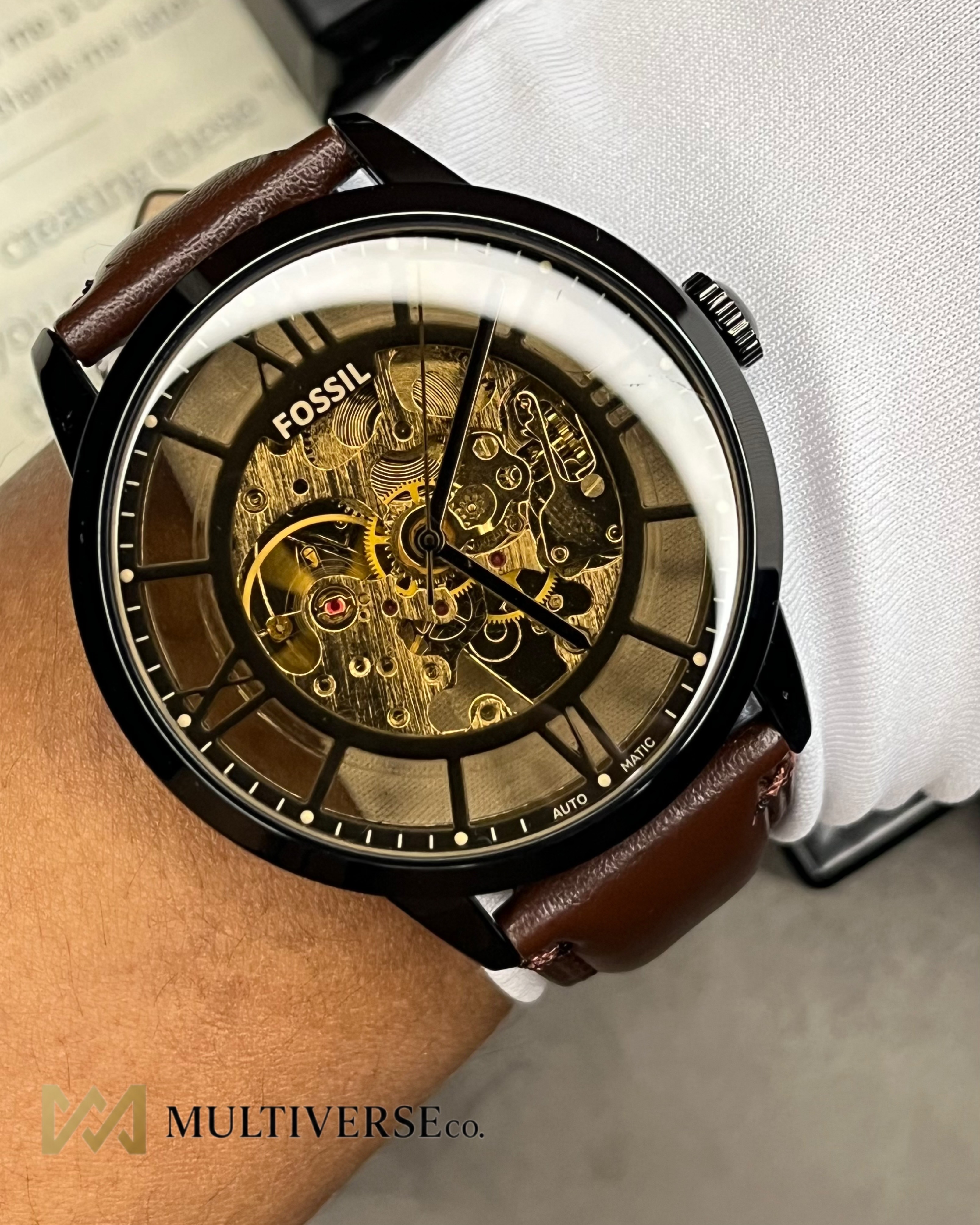 FOSSIL TOWNSMAN SKELETON AUTOMATIC | BROWN BELT (AA)_img_3
